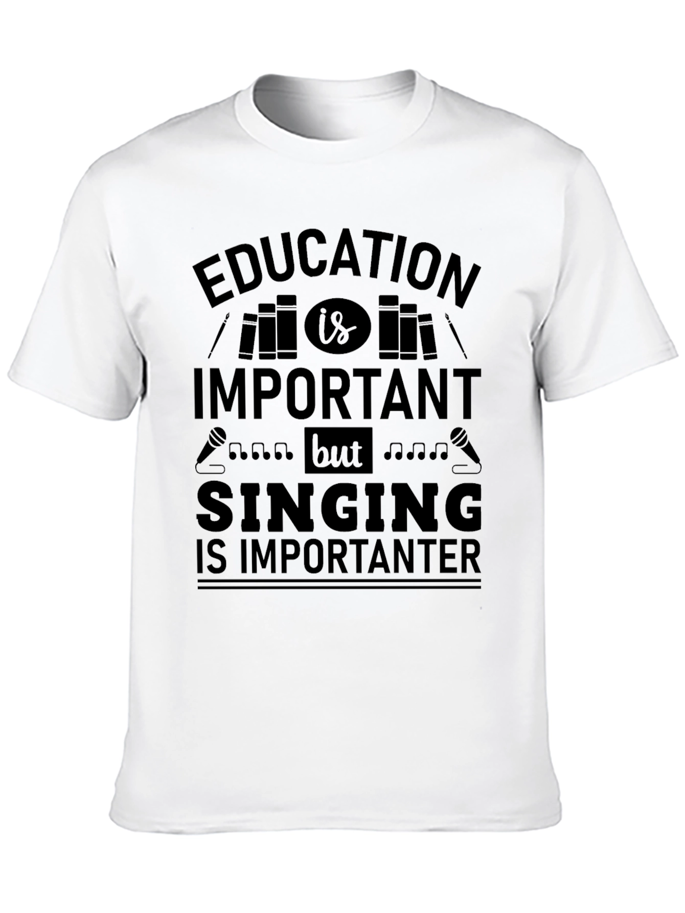 Black Education Singing Humor Graphic Tee view 10