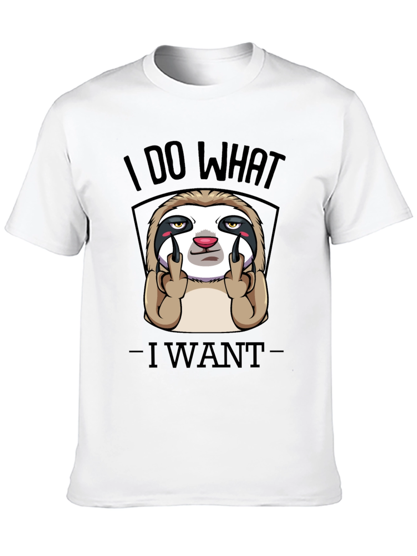 Black I Do What I Want Sloth Graphic Tee view 10