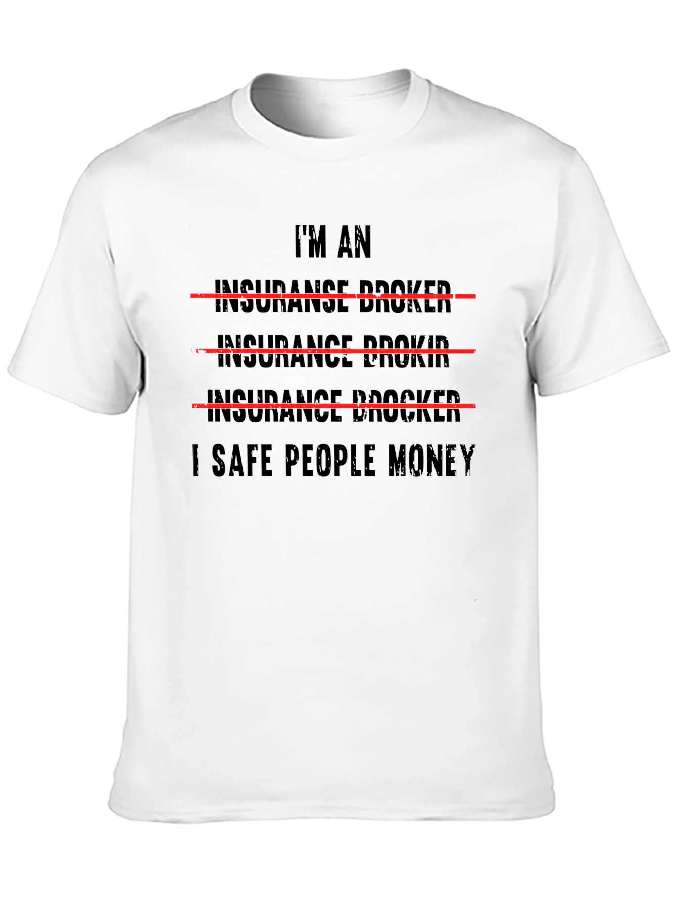 Black Funny Insurance Broker T-Shirt view 10