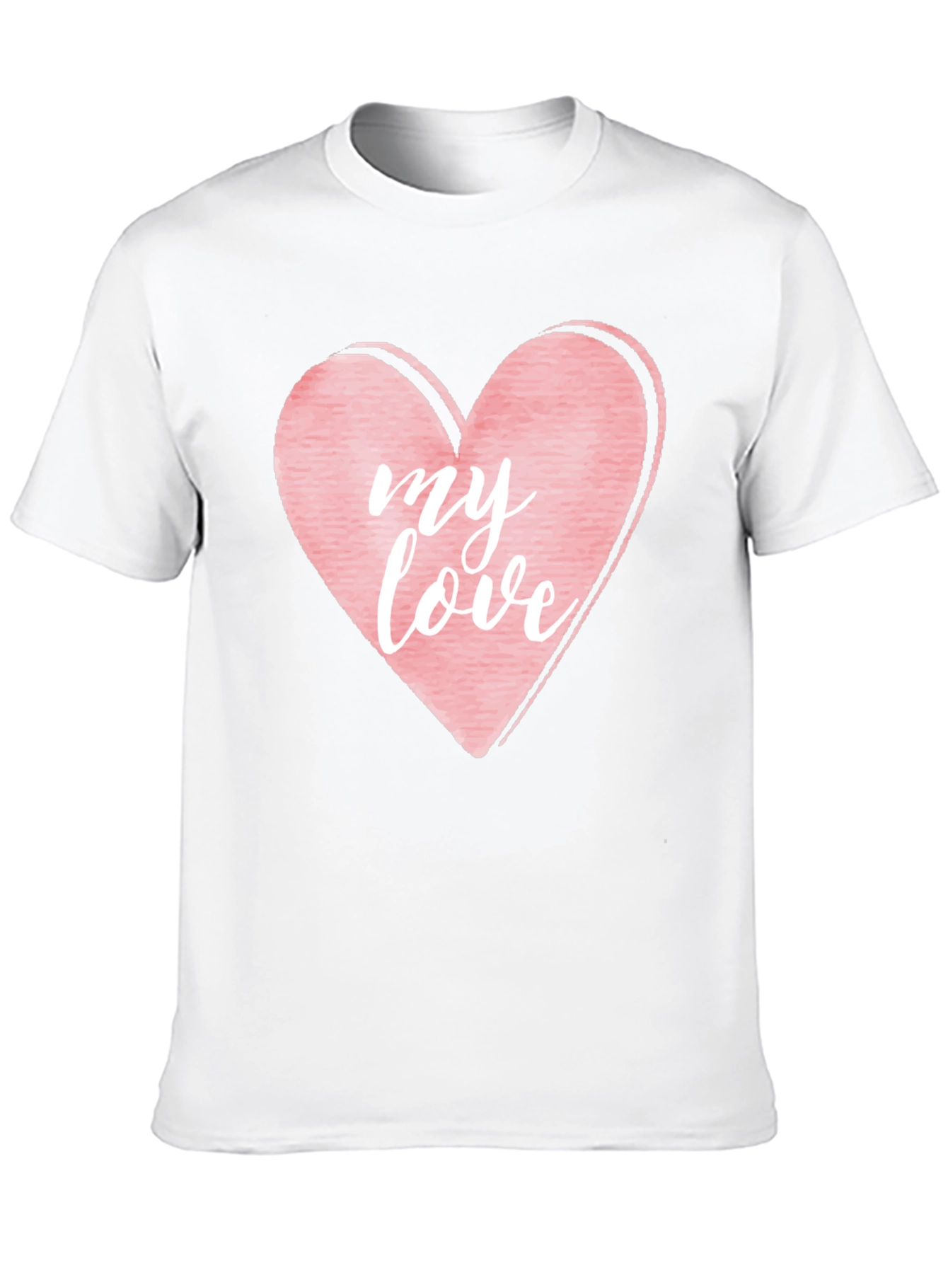 Black My Love Heart Graphic T-Shirt view 10