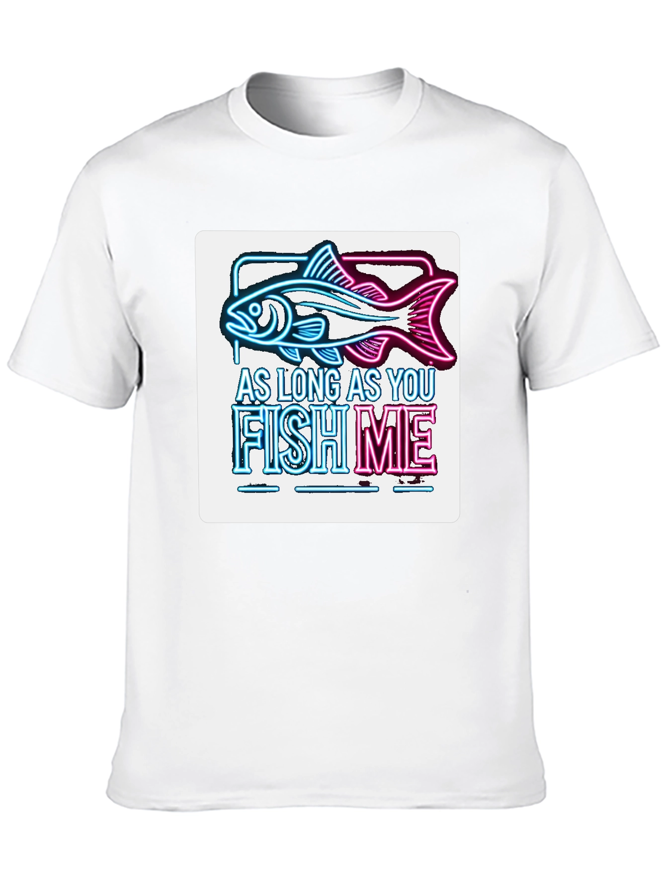 Black As Long As You Fish Me Black Tee view 10