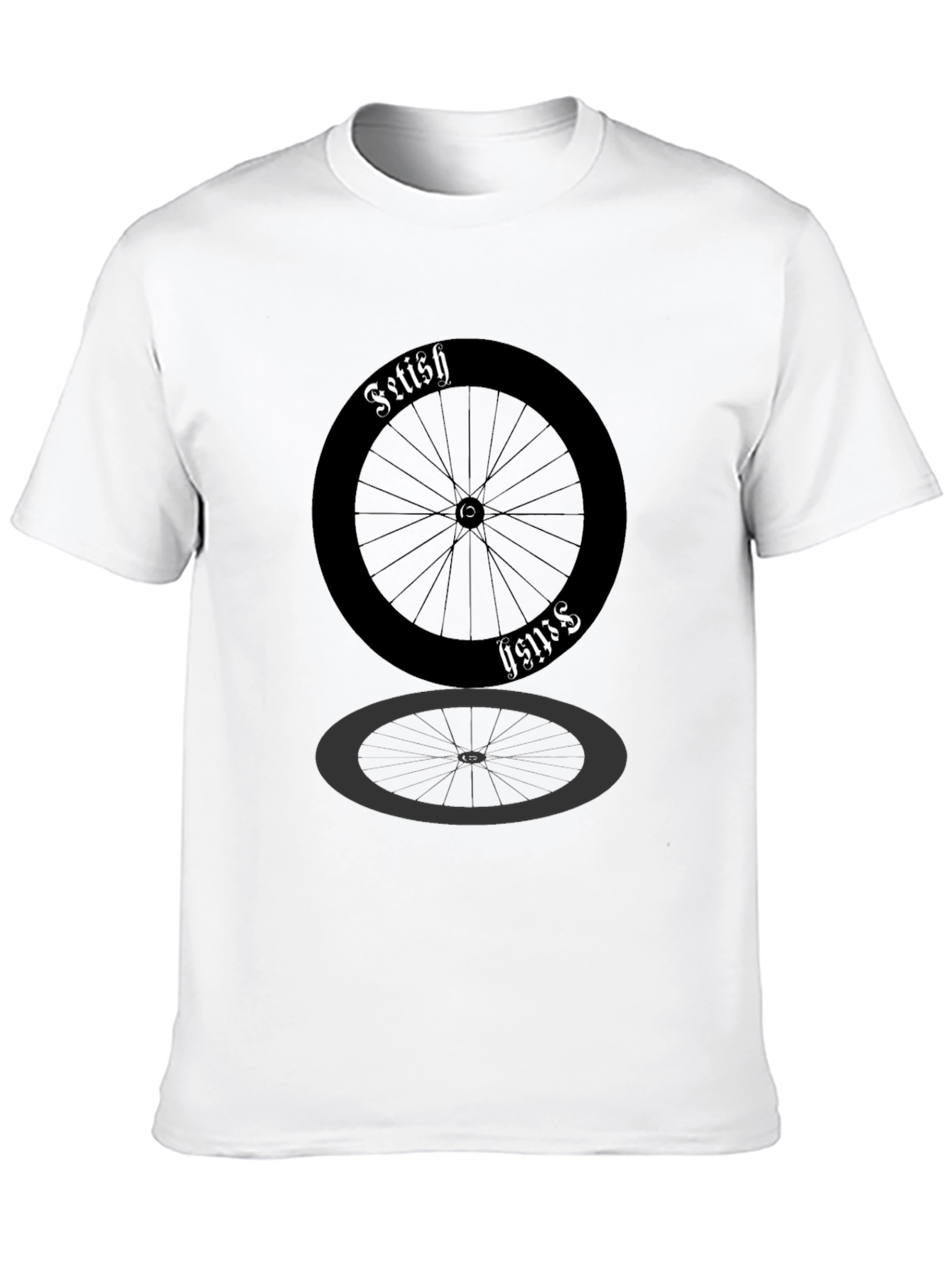 Black Fetish Cycle Wheel Black T-Shirt view 10