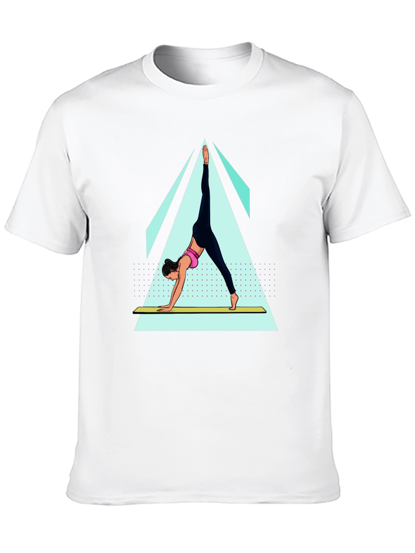 Black Yoga Pose Graphic Tee - Black Cotton Blend Shirt view 10