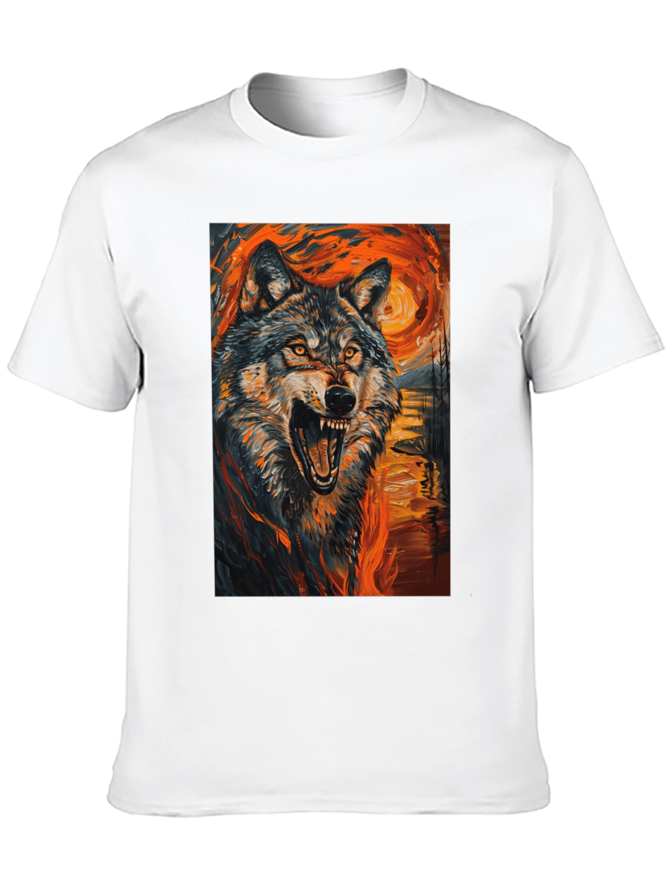 Black Wolf Art T-Shirt - Vibrant Graphic Tee view 10