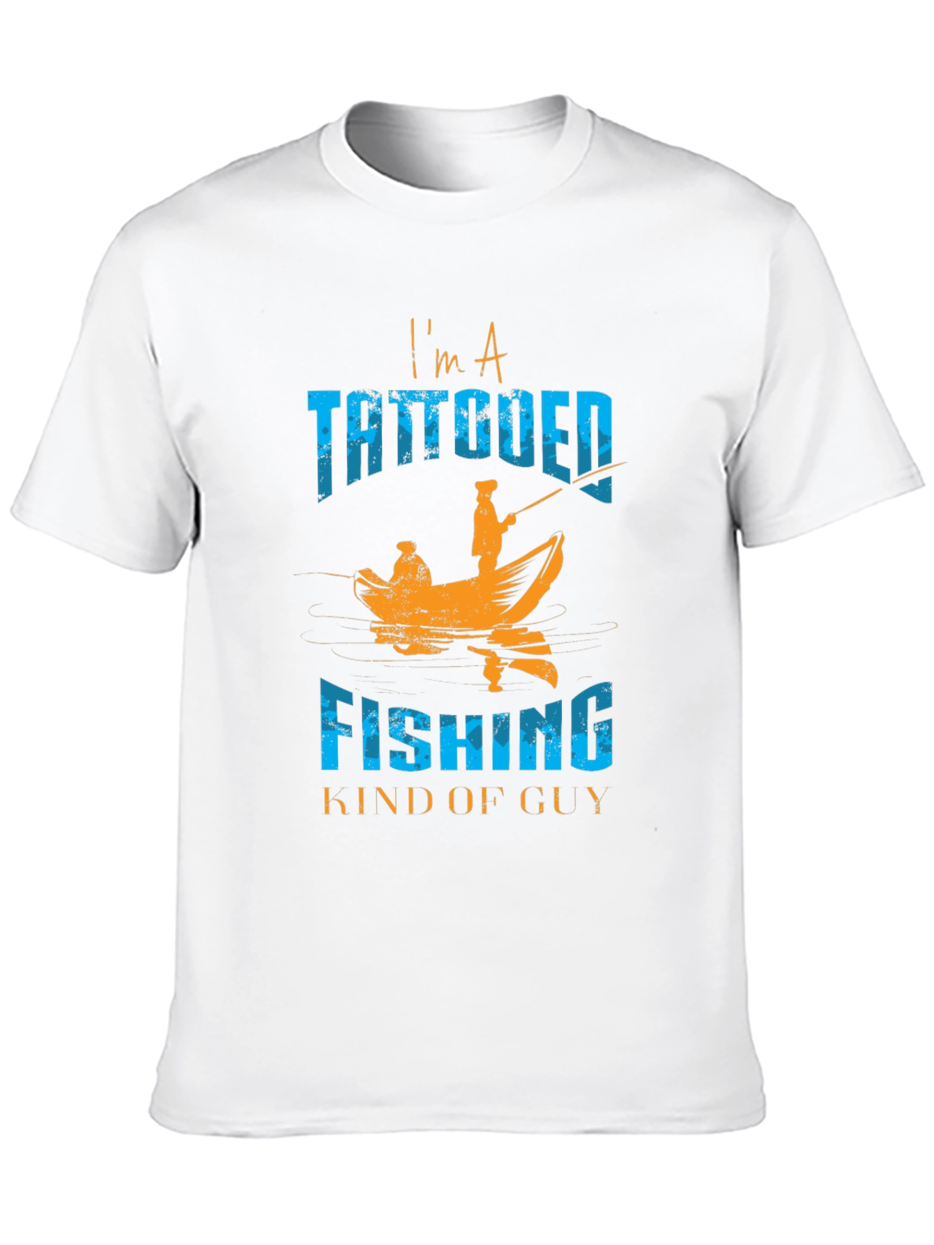 Black Tattooed Fishing Guy Graphic Tee - Black Cotton Blend view 10