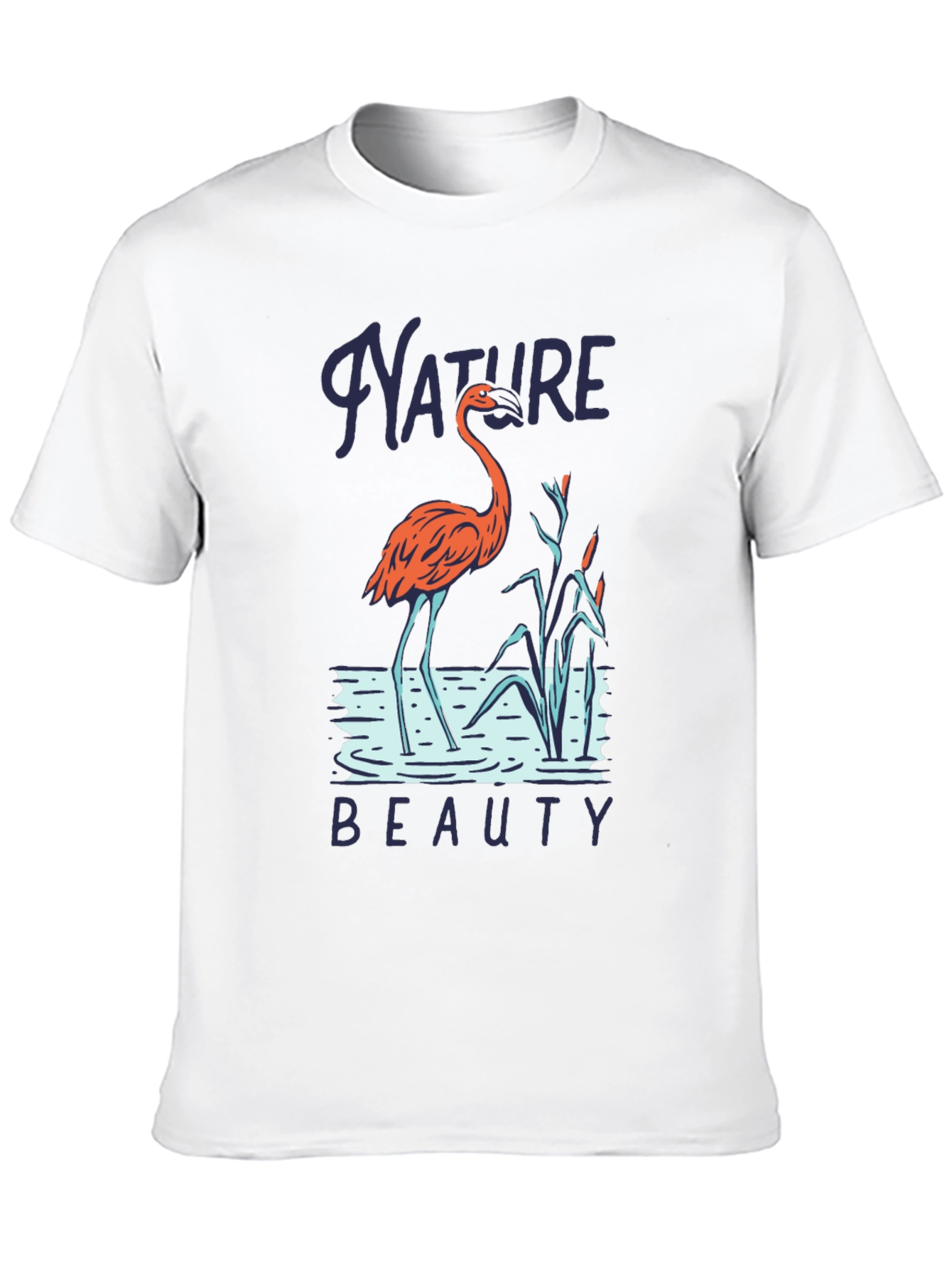 Black Nature Beauty Flamingo T-Shirt view 10