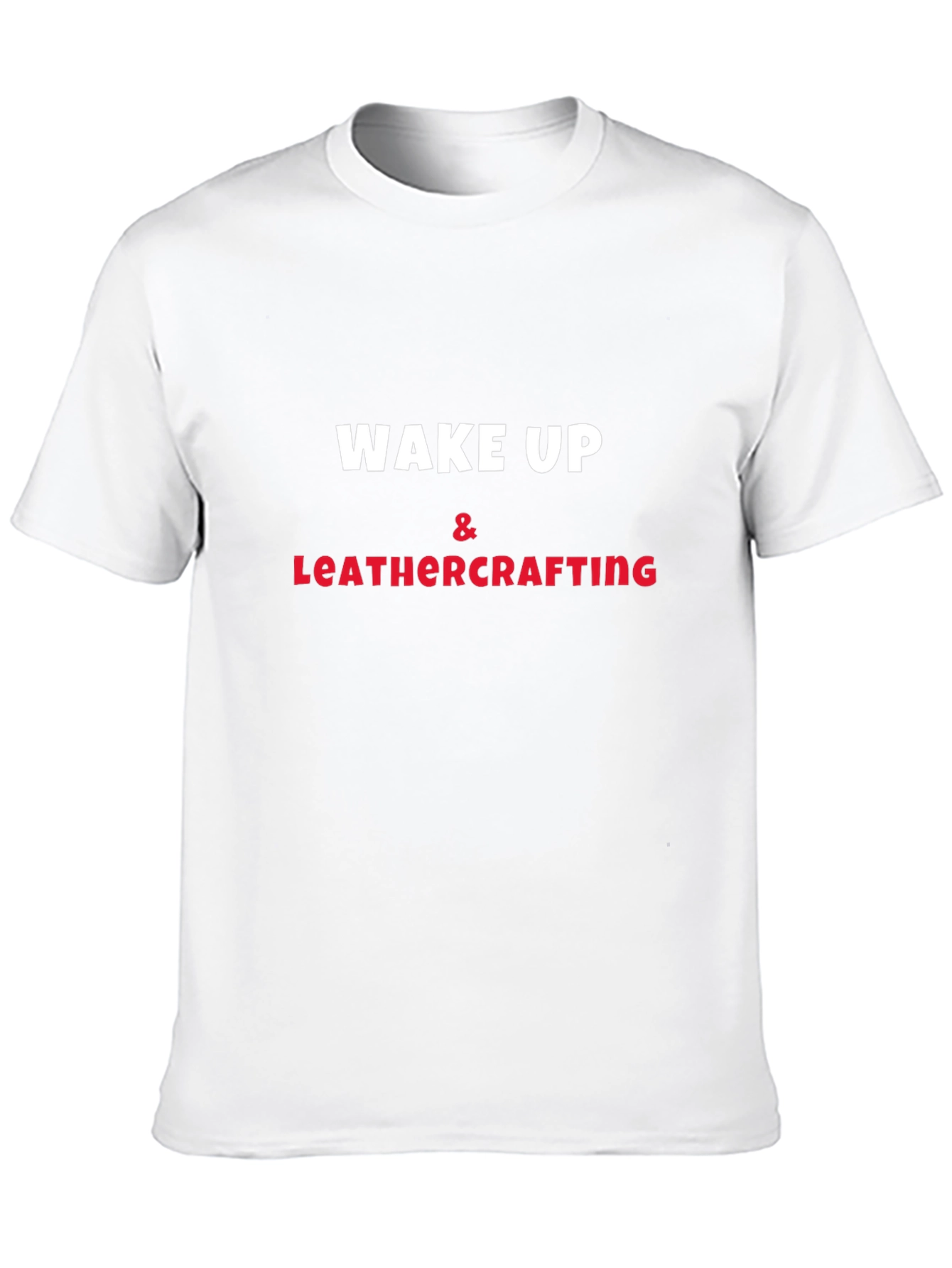 Black Wake Up & Leathercrafting T-Shirt view 10