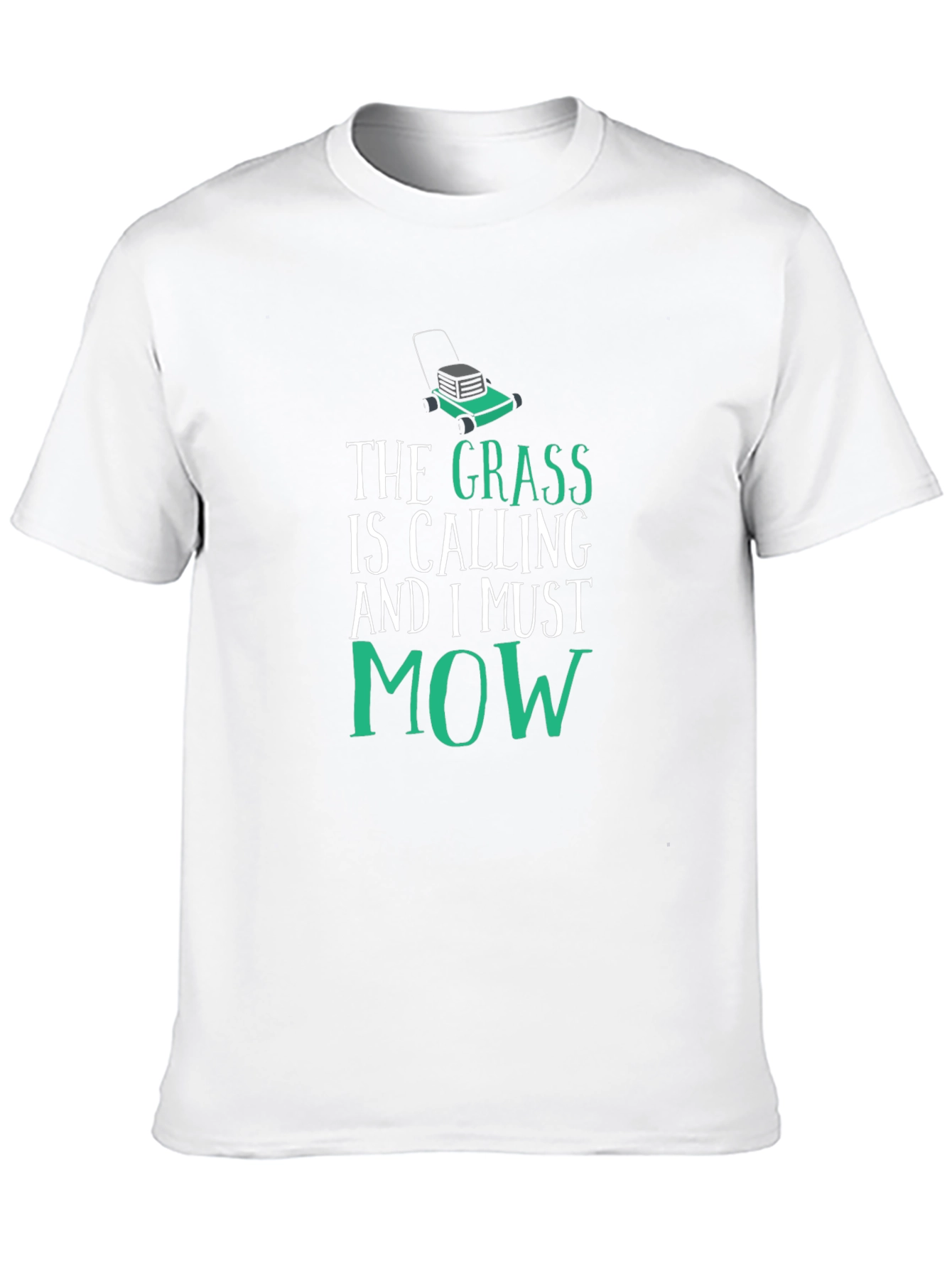 Black Funny Lawn Mowing T-Shirt - The Grass is Calling view 10