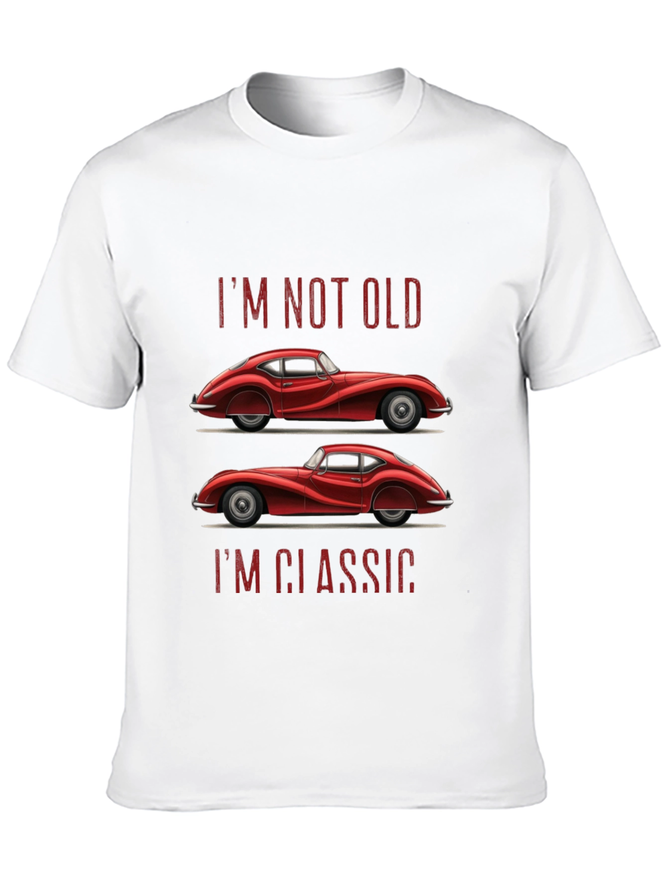 Black Classic Car T-Shirt - "I'm Not Old, I'm Classic" view 10