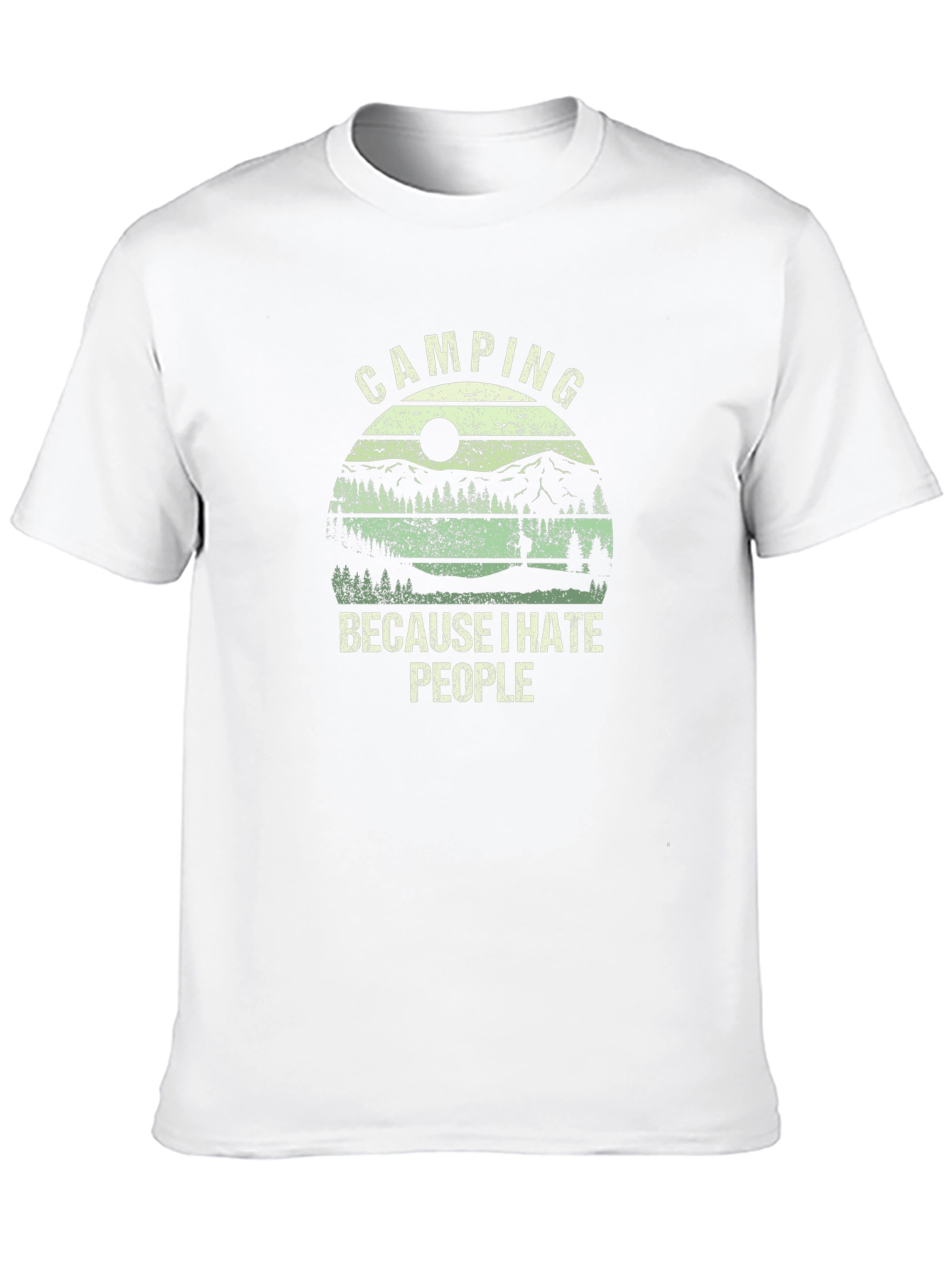 Black Camping Because I Hate People T-Shirt view 10