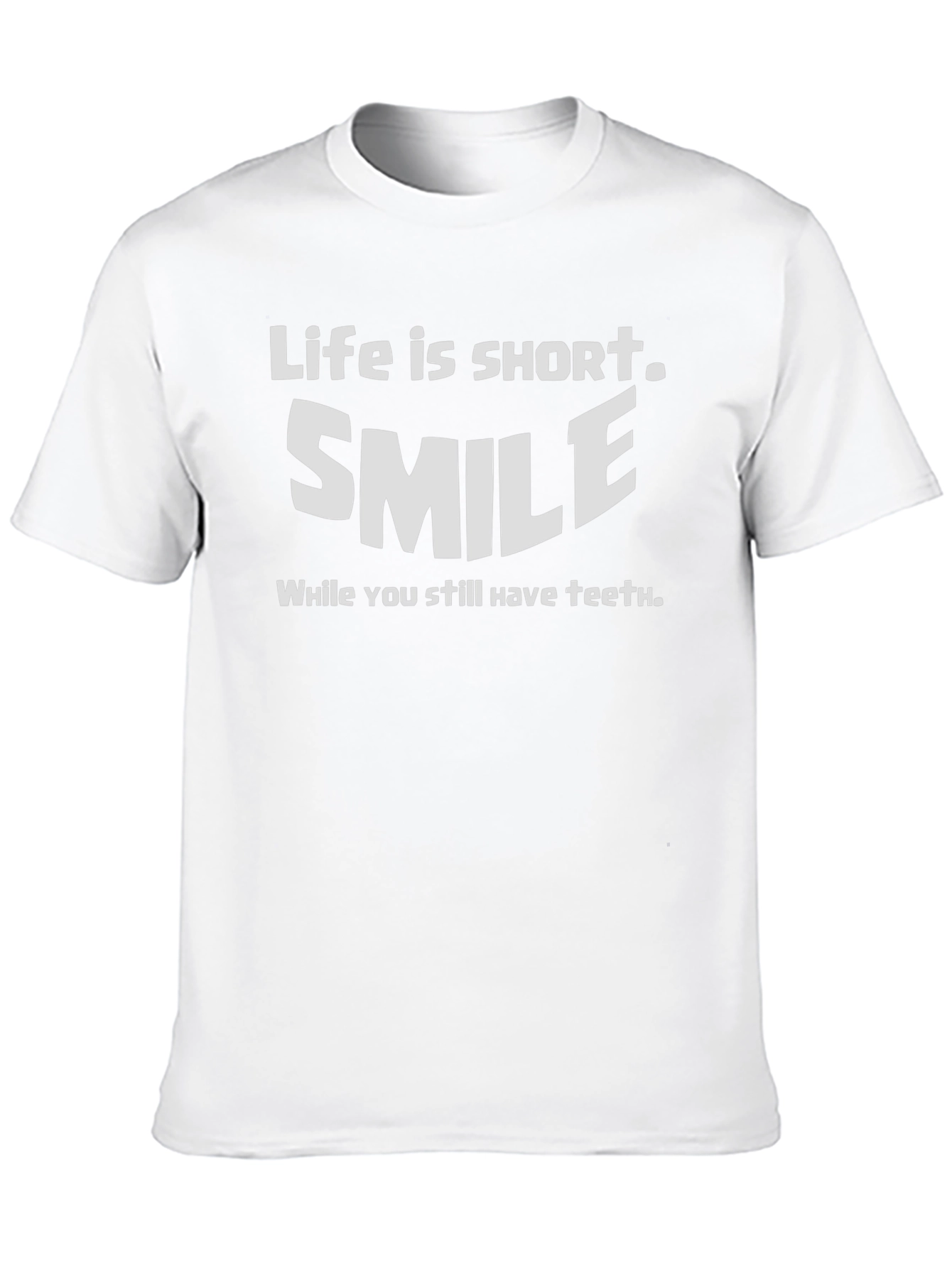 Black Life is Short Smile Funny Graphic Tee view 10