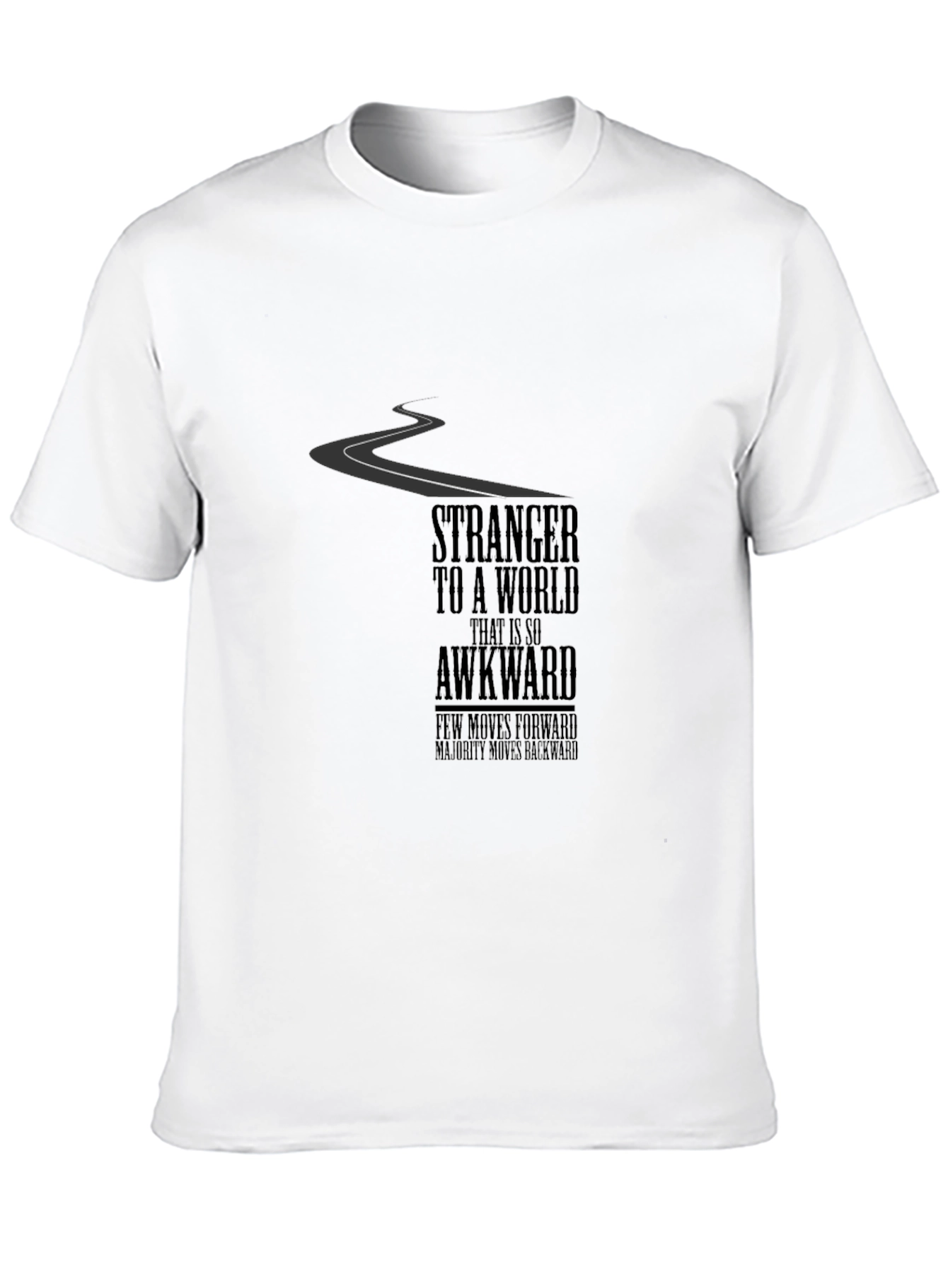 Black Stranger To A World Graphic T-Shirt view 10