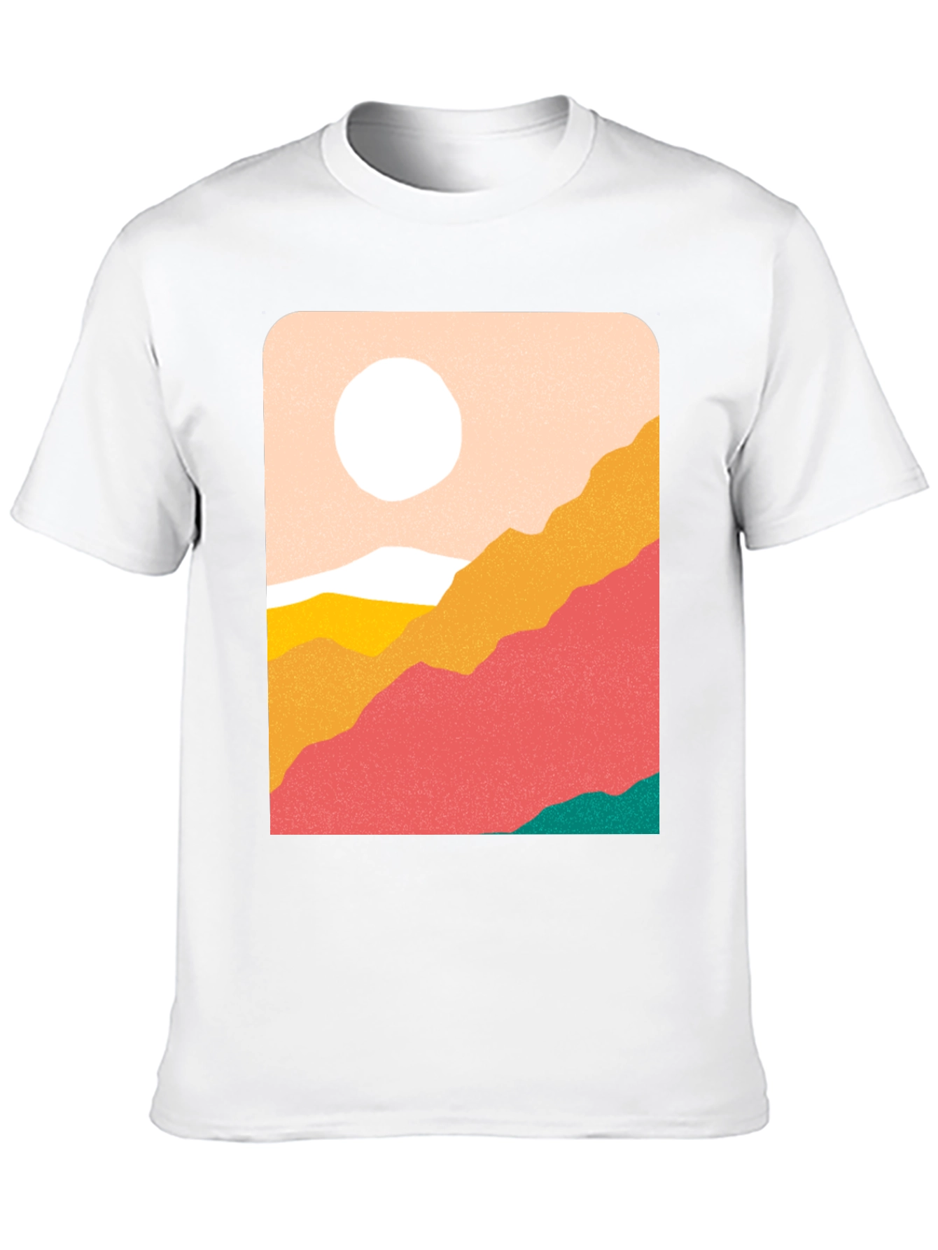 Black Abstract Landscape Graphic Tee - Black view 10
