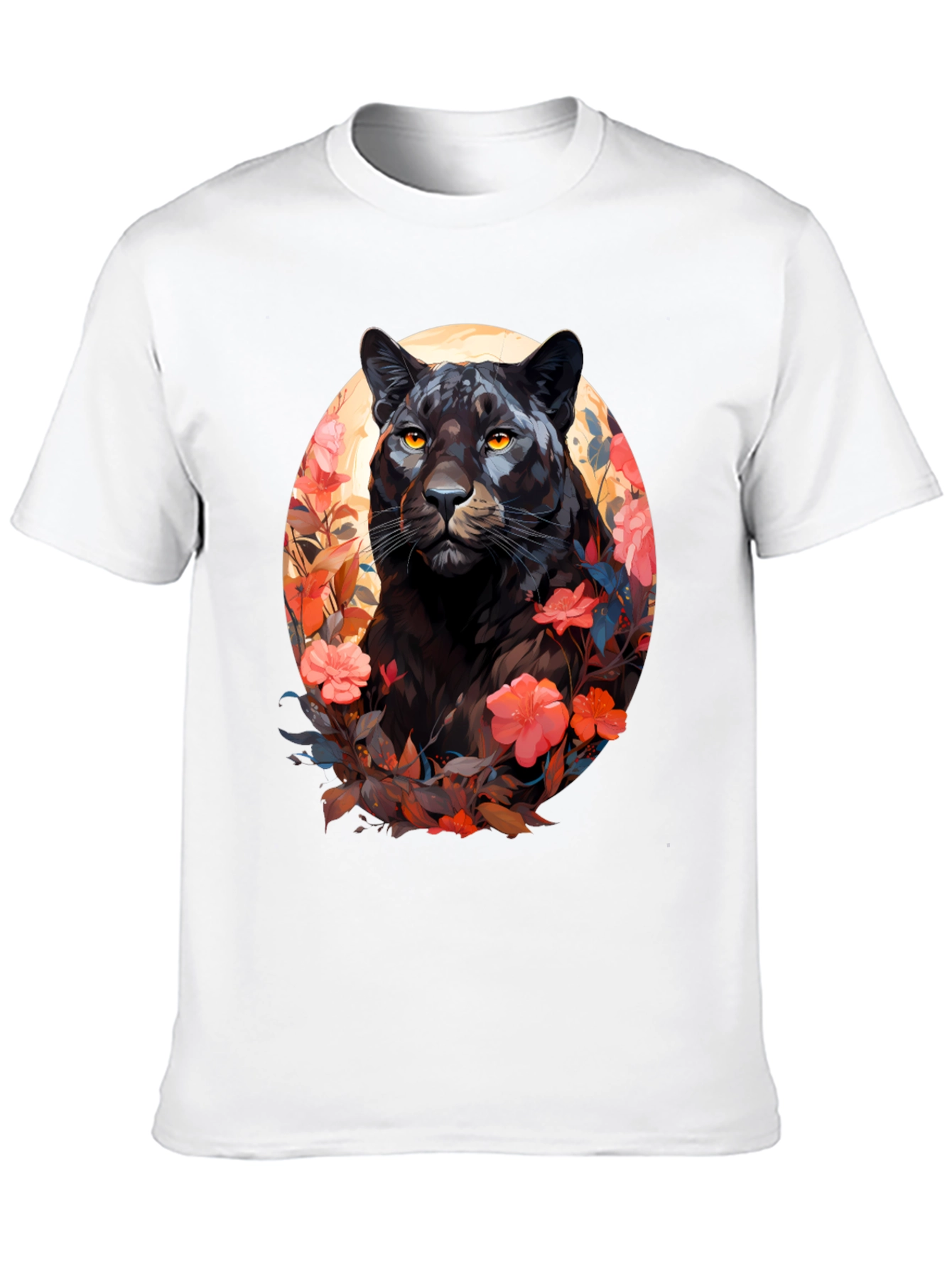 Black Black Panther Floral Graphic Tee view 10