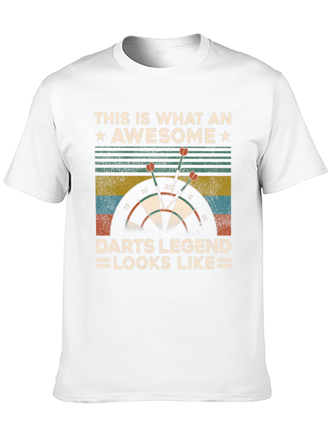 Black Awesome Darts Legend T-Shirt: Dartboard Graphic Tee view 10