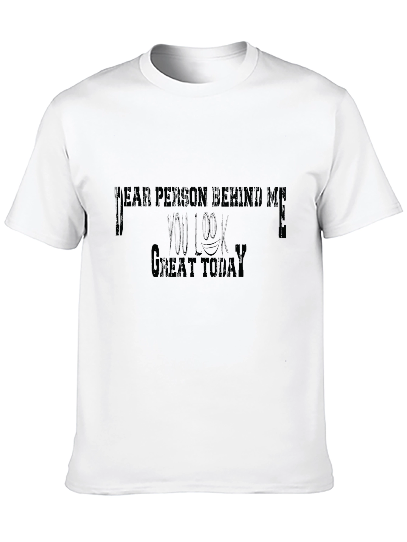 Black Humorous Graphic Tee - Dear Person Behind Me - Black view 10