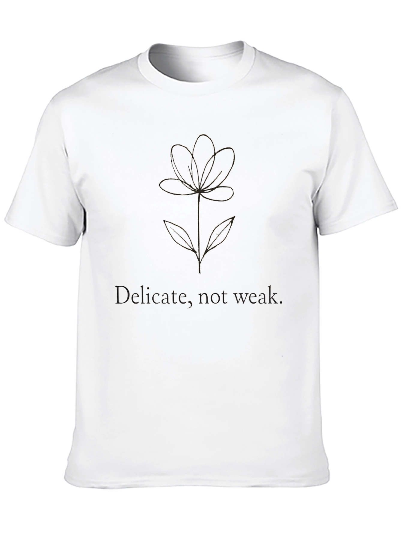 Black Delicate Flower Graphic Tee - Black view 10
