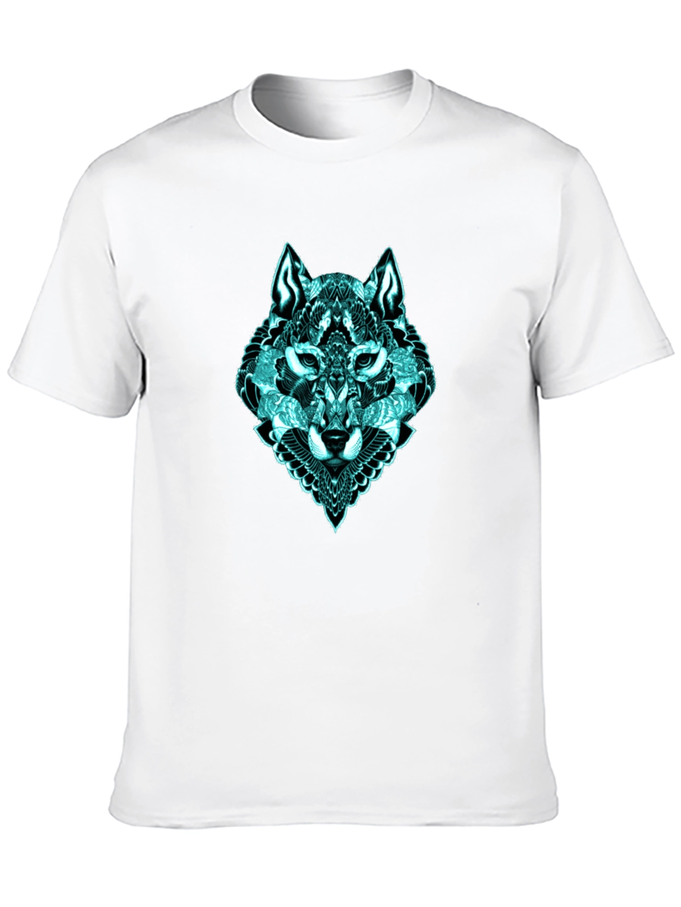 Black Mystic Wolf Graphic T-Shirt view 10