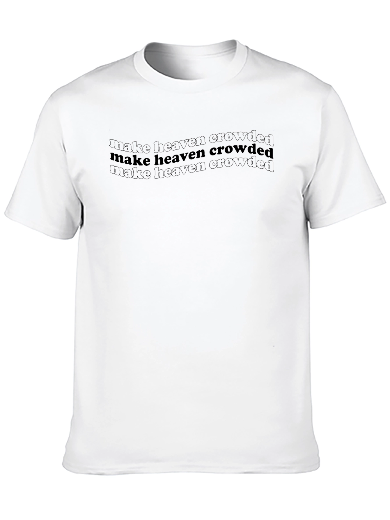 Black Make Heaven Crowded Black Graphic T-Shirt view 10