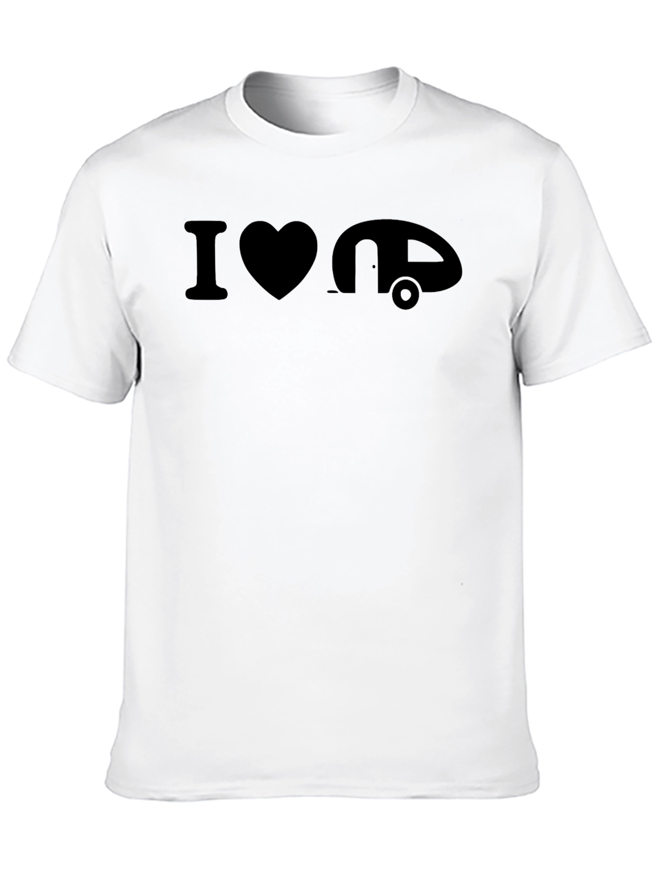 Black I Heart Camping Tee - Black Cotton T-Shirt view 10