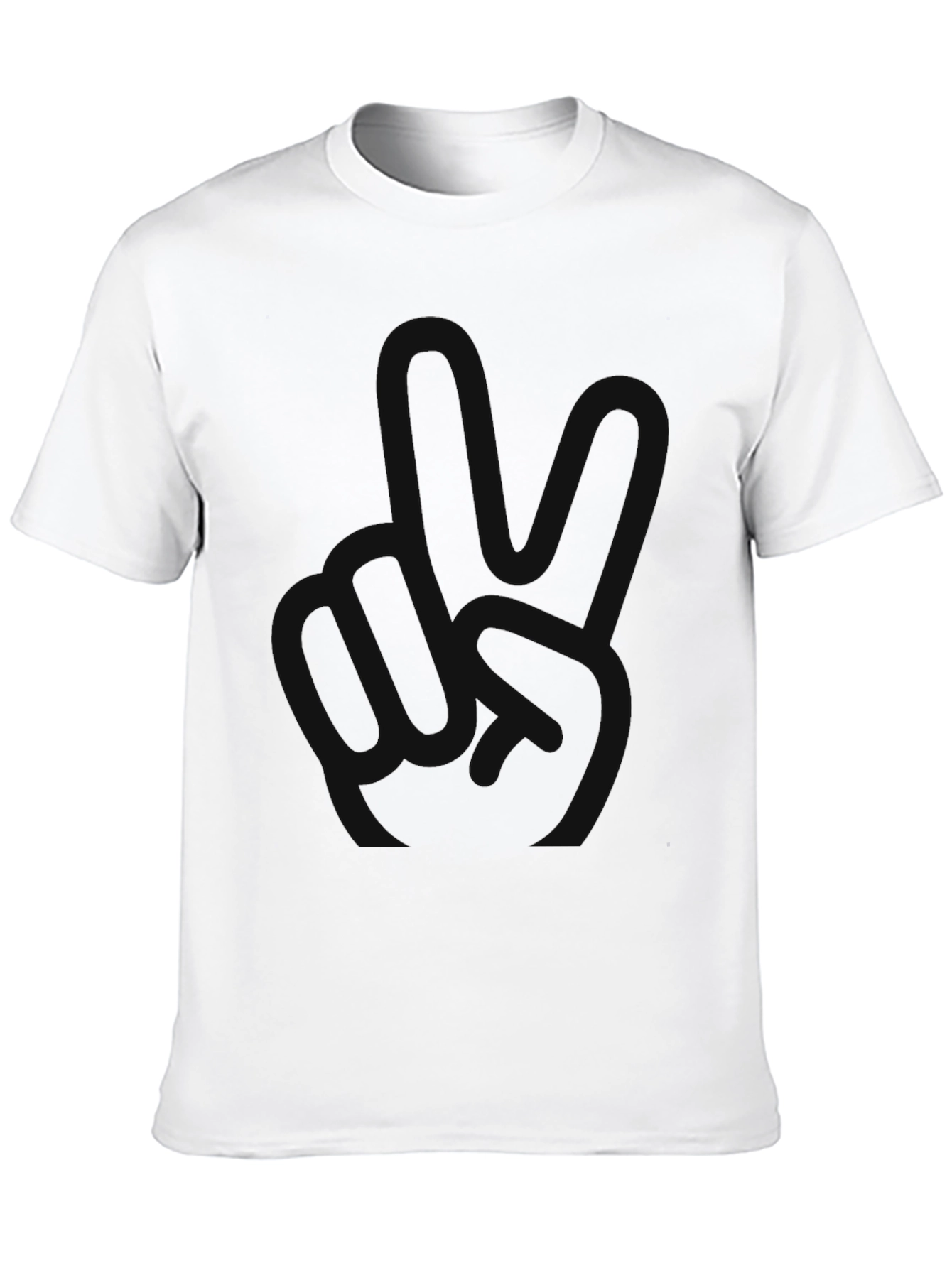 Black Men's Black Relaxed Fit Crew Neck T-Shirt view 10