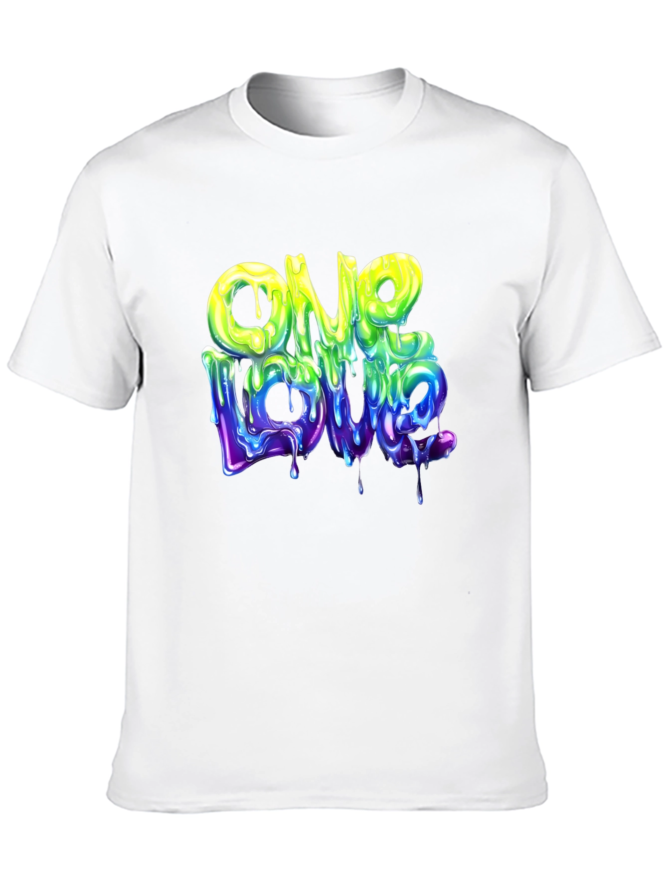 Black One Love Graphic T-Shirt - Cool Drip Design view 10