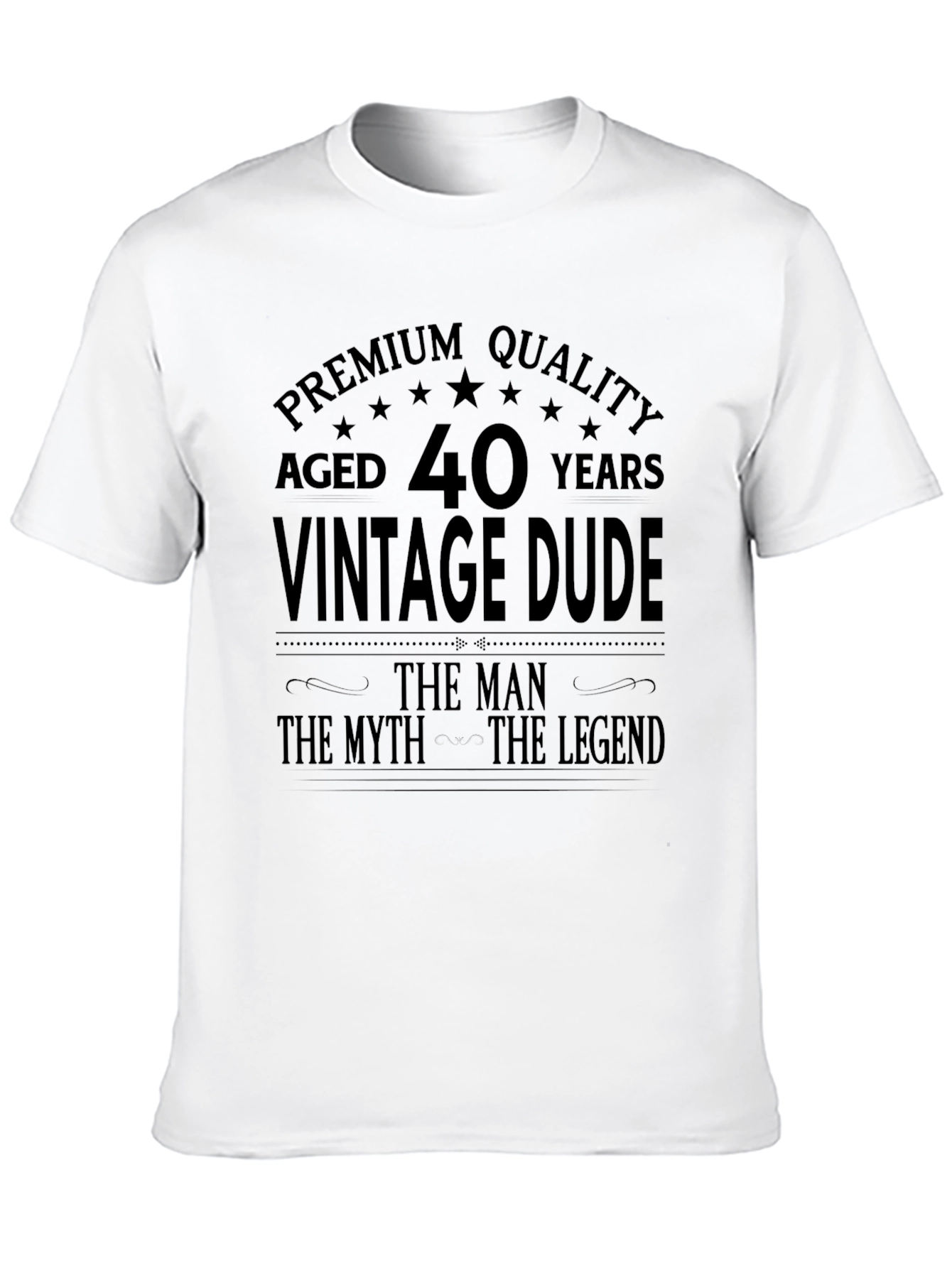 Black Vintage Dude 40th Birthday Premium T-Shirt view 10
