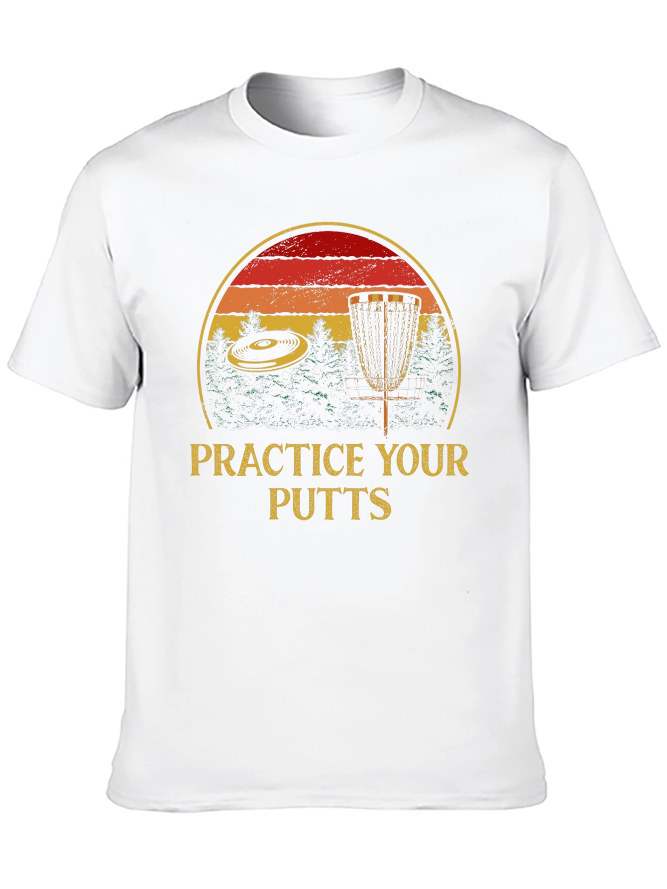 Black Practice Your Putts Graphic Tee - Disc Golf Design view 10