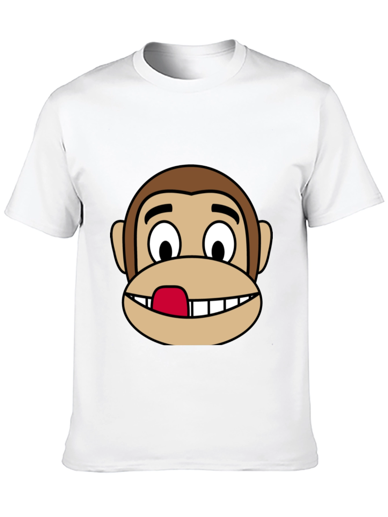 Black Funny Monkey Face Graphic Tee - Black Cotton T-Shirt view 10