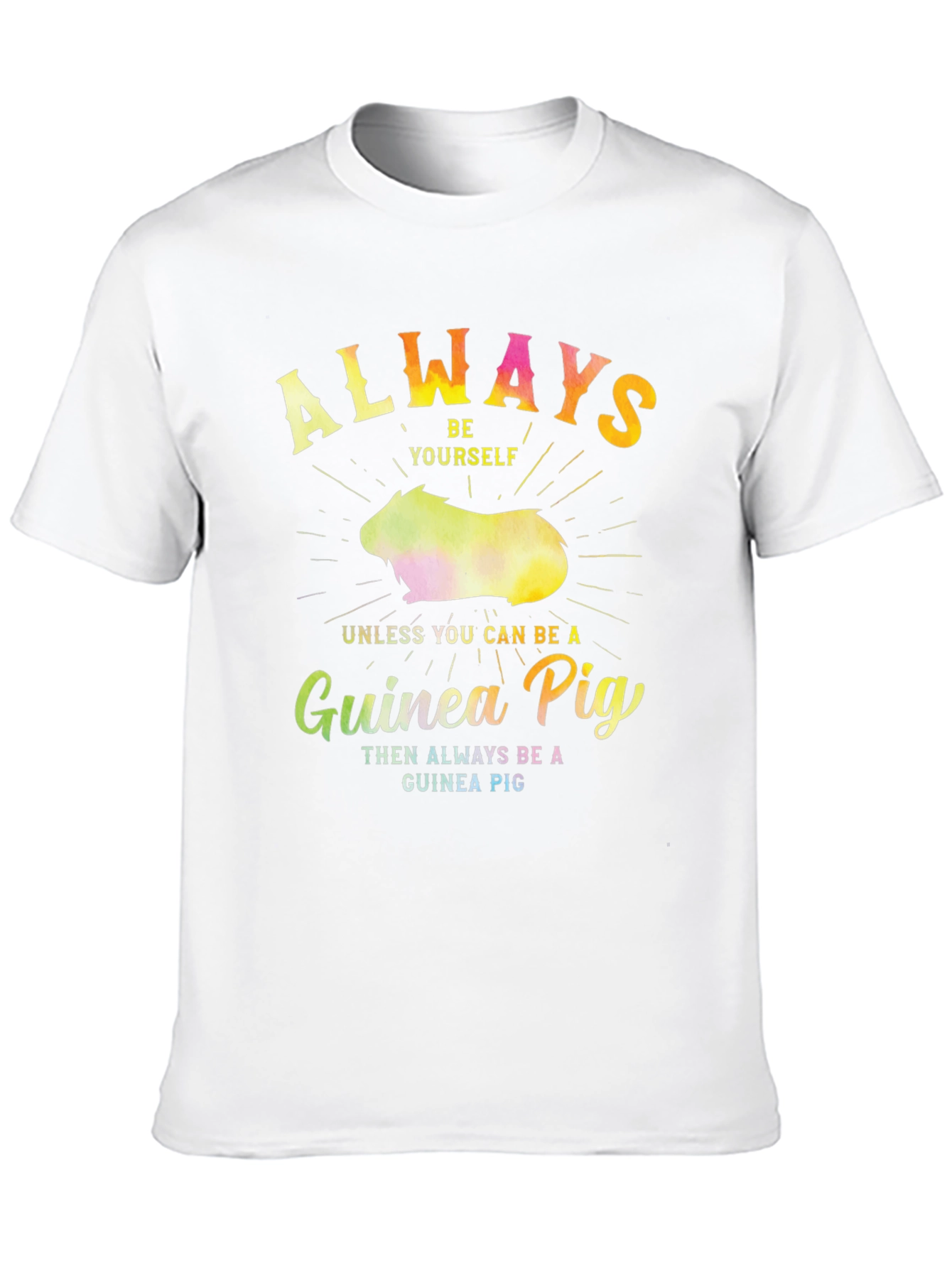 Black Always Be a Guinea Pig T-Shirt - Funny Novelty Tee view 10