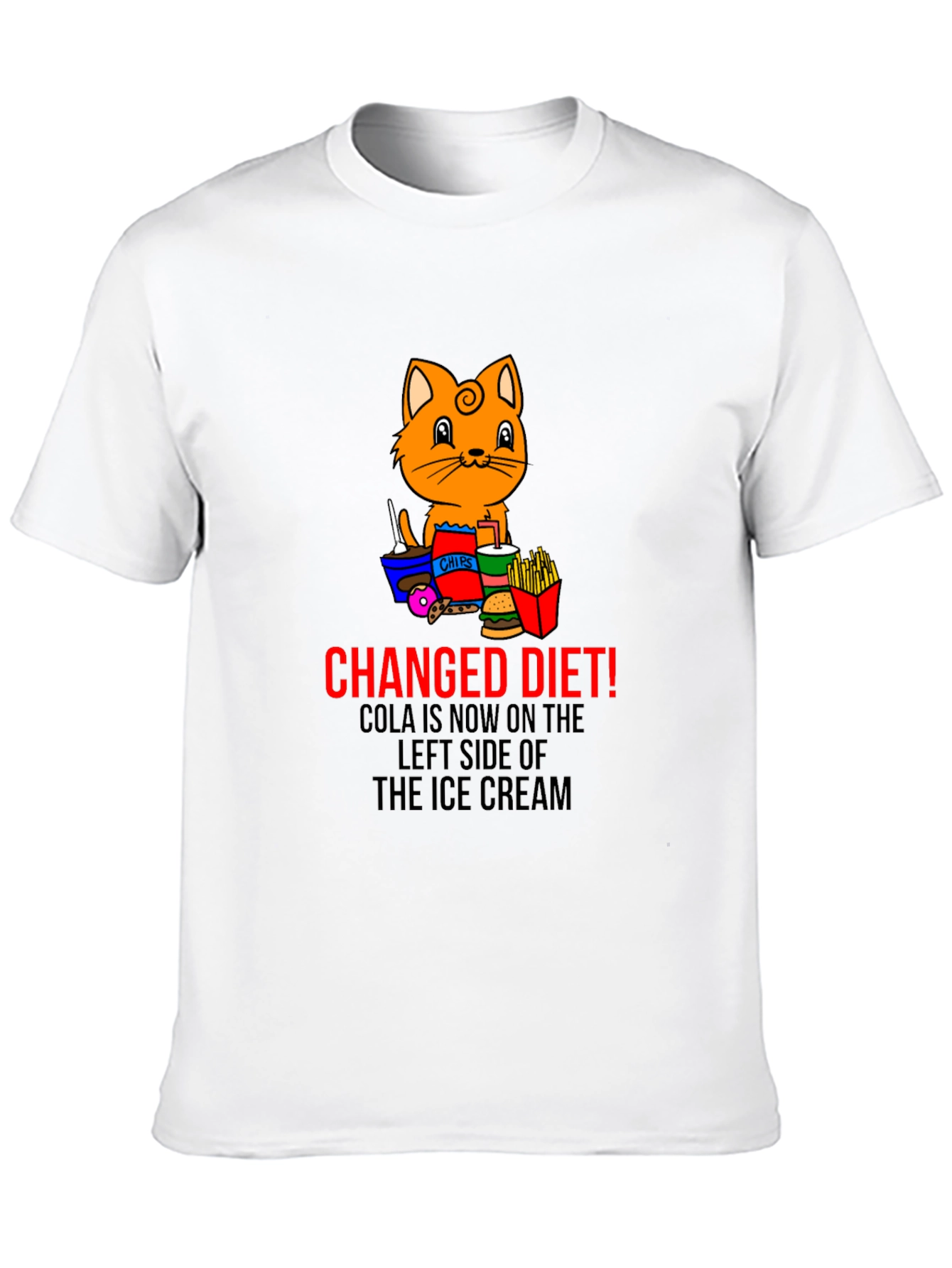 Black Changed Diet Cat T-Shirt view 10