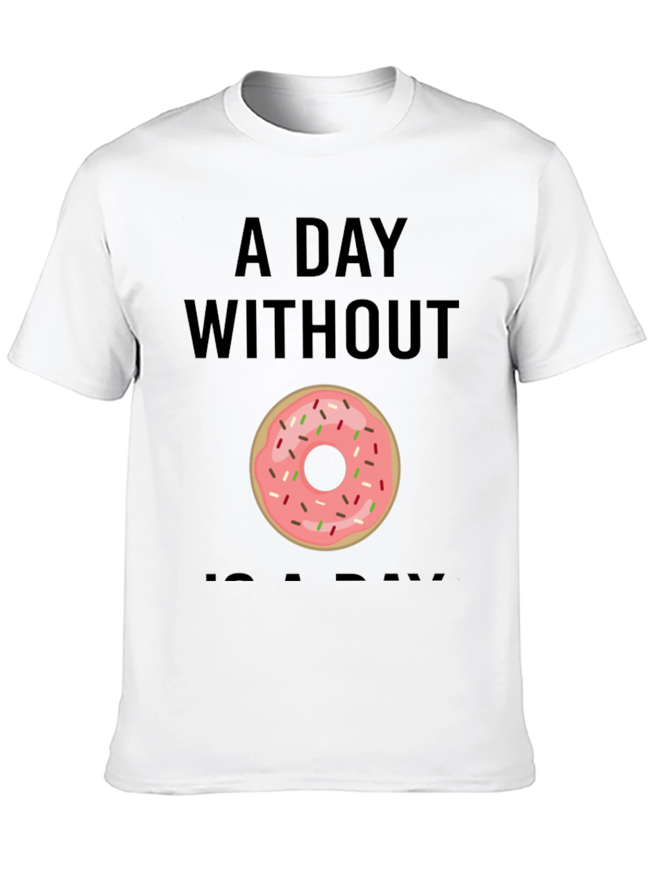 Black Donut Graphic T-Shirt - A Day Without Donuts view 10