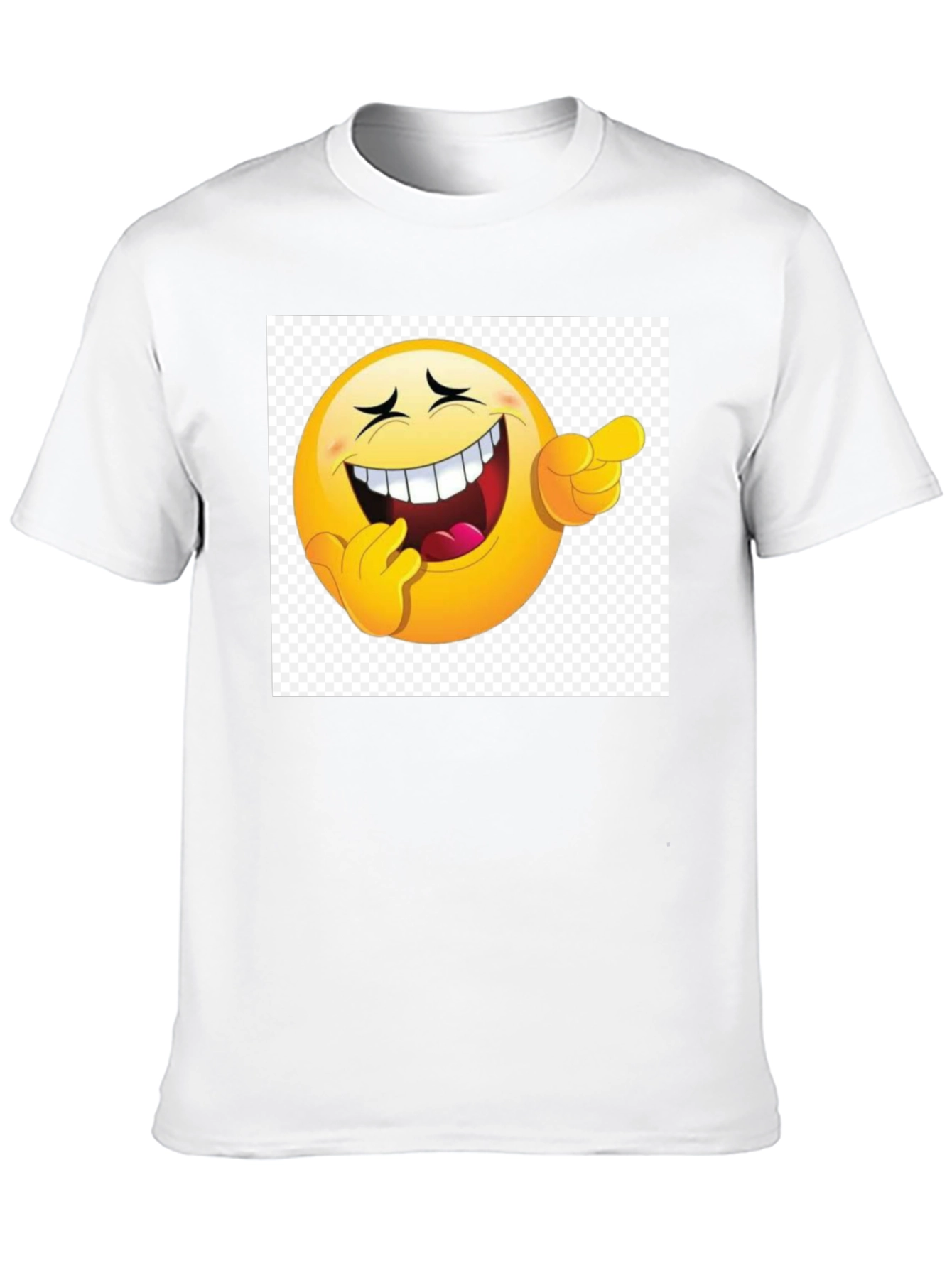 Black Laughing Emoji Graphic Black T-Shirt view 10