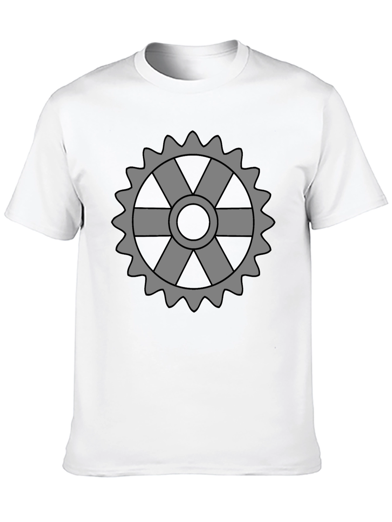 Black Cog Graphic Tee - Stylish Black Cotton T-Shirt view 10