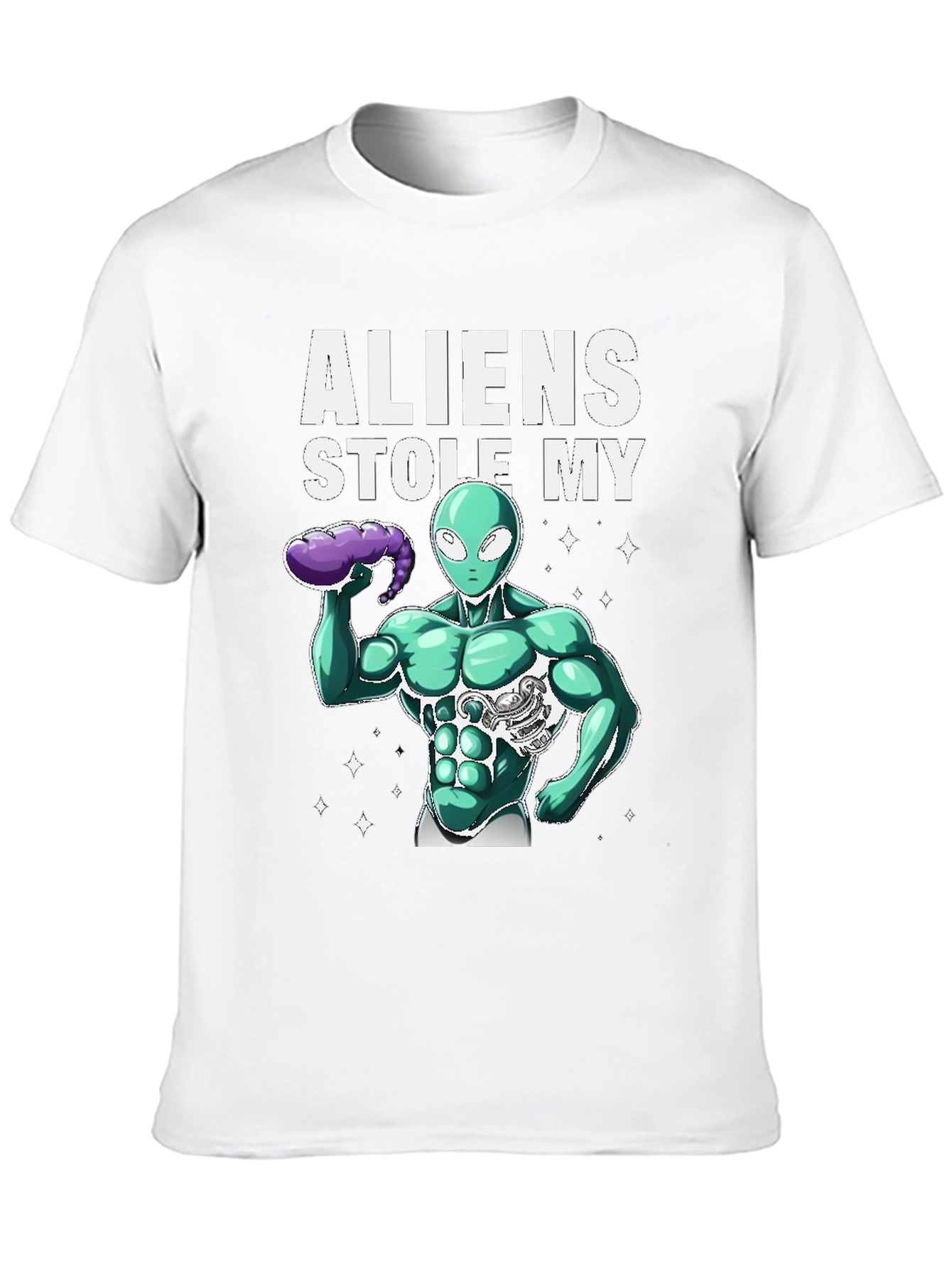 Black Aliens Stole My Six-Pack T-Shirt view 10