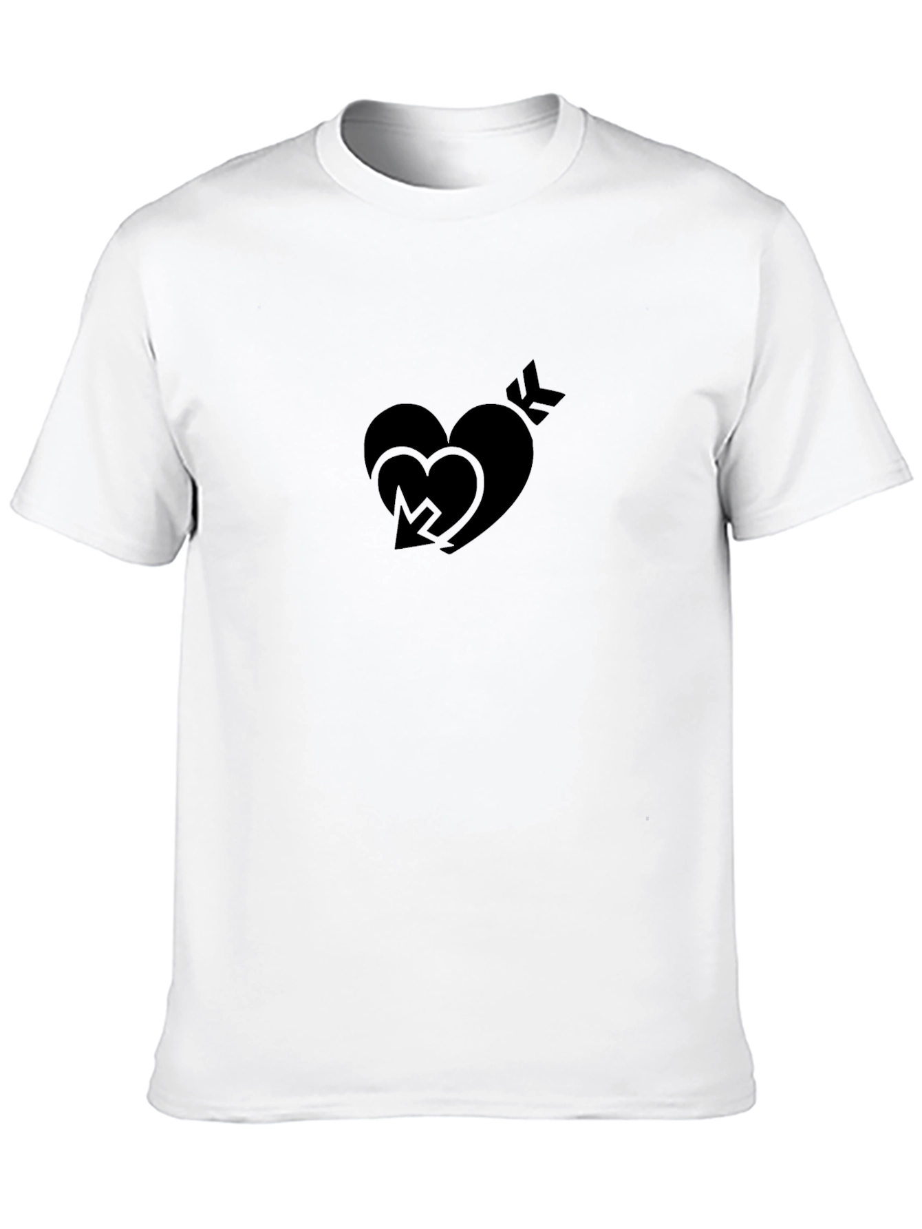 Black Black Heart Arrow Graphic Tee - Modern Style view 10