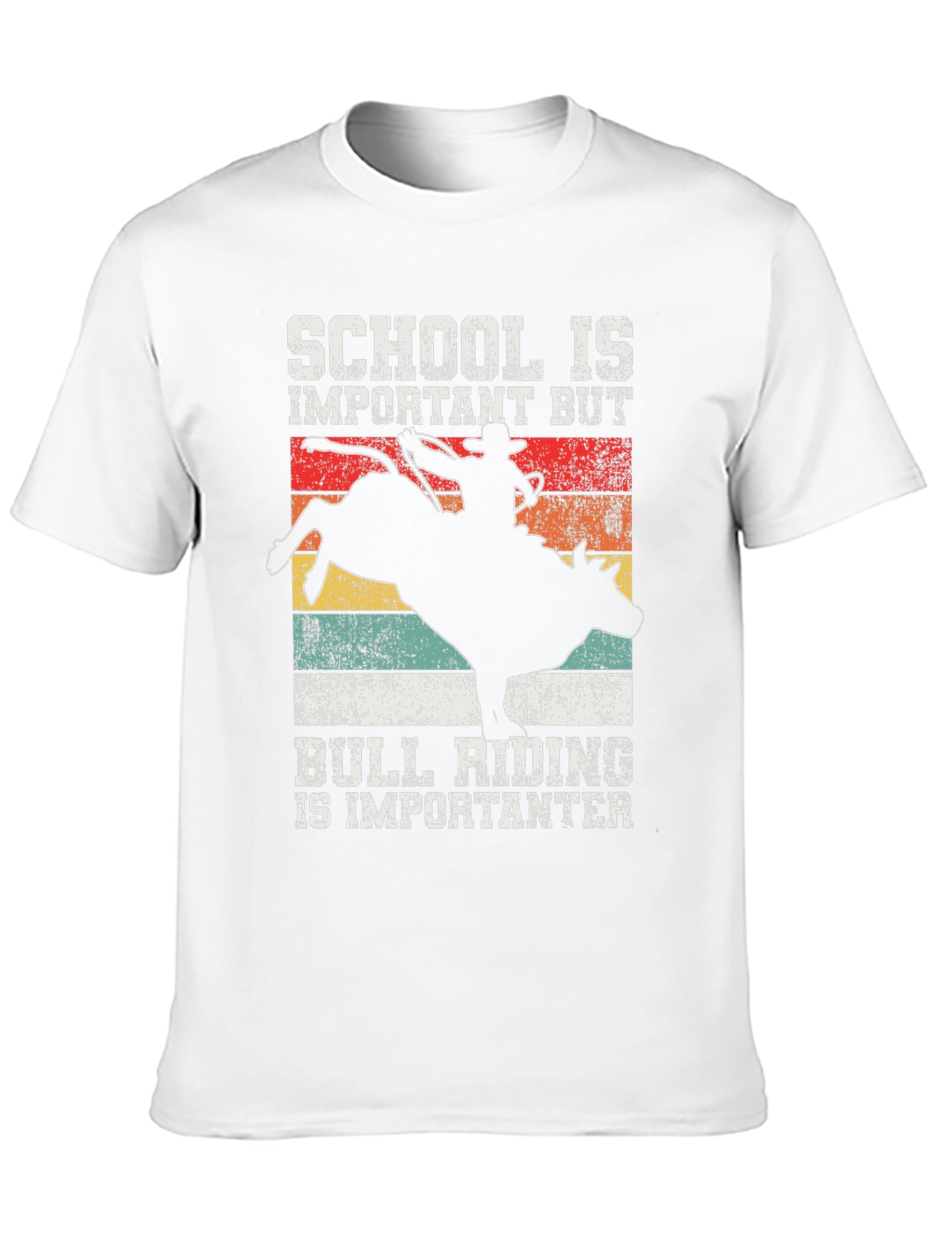 Black Bull Riding T-Shirt - School Is Important, But... view 10