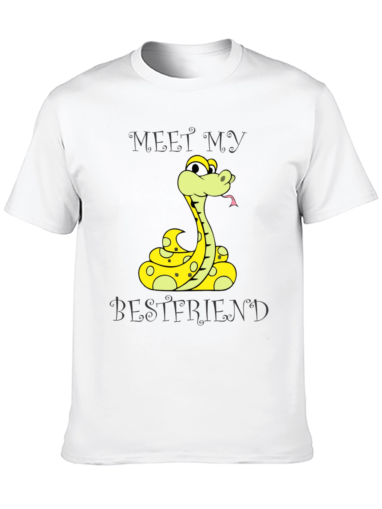 Black Meet My Bestfriend Snake Graphic T-Shirt view 10