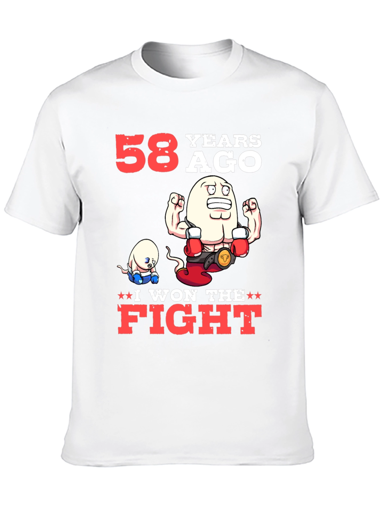 Black Funny 58 Years Ago I Won The Fight T-Shirt view 10