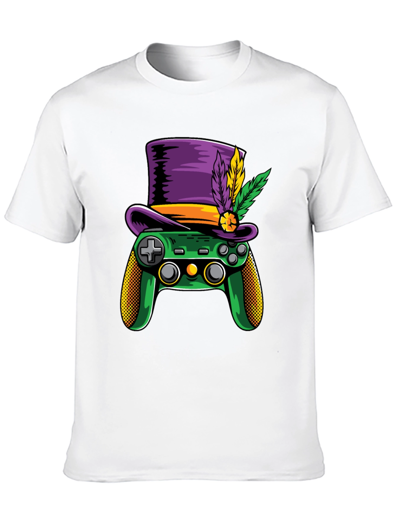 Gamer Mardi Gras T-Shirt - Controller with Hat - 10