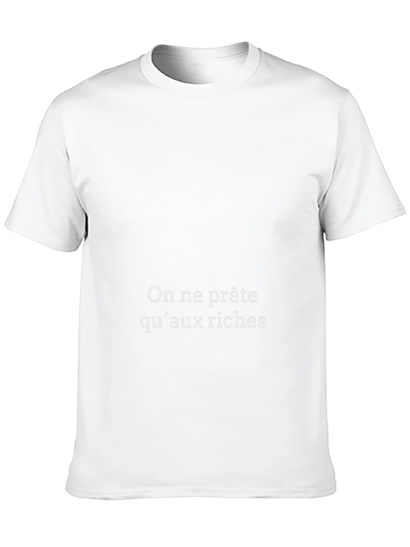 Black "On ne prête qu'aux riches" Black T-Shirt view 10