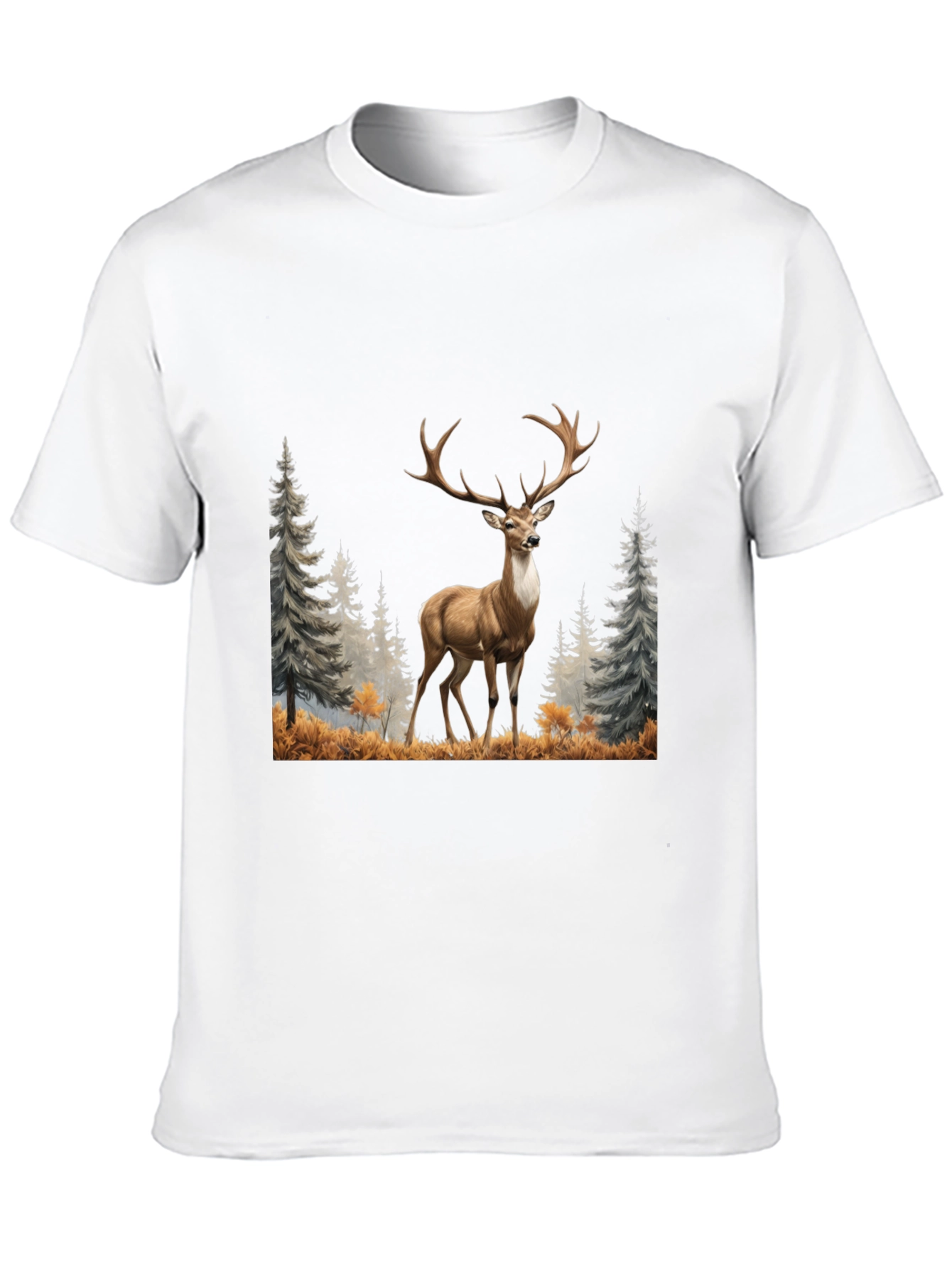 Black Deer Graphic Tee - Wildlife Inspired Men's T-Shirt view 10