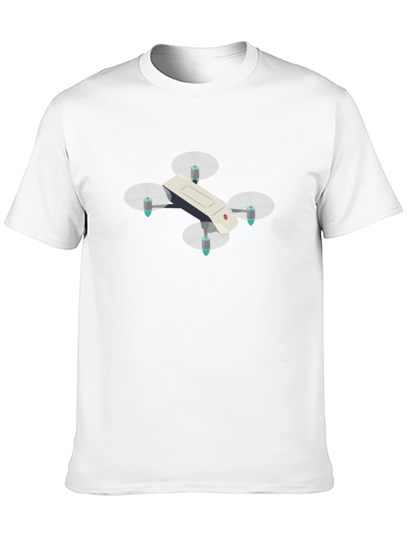 Black Drone Graphic T-Shirt - Black Cotton Tee view 10