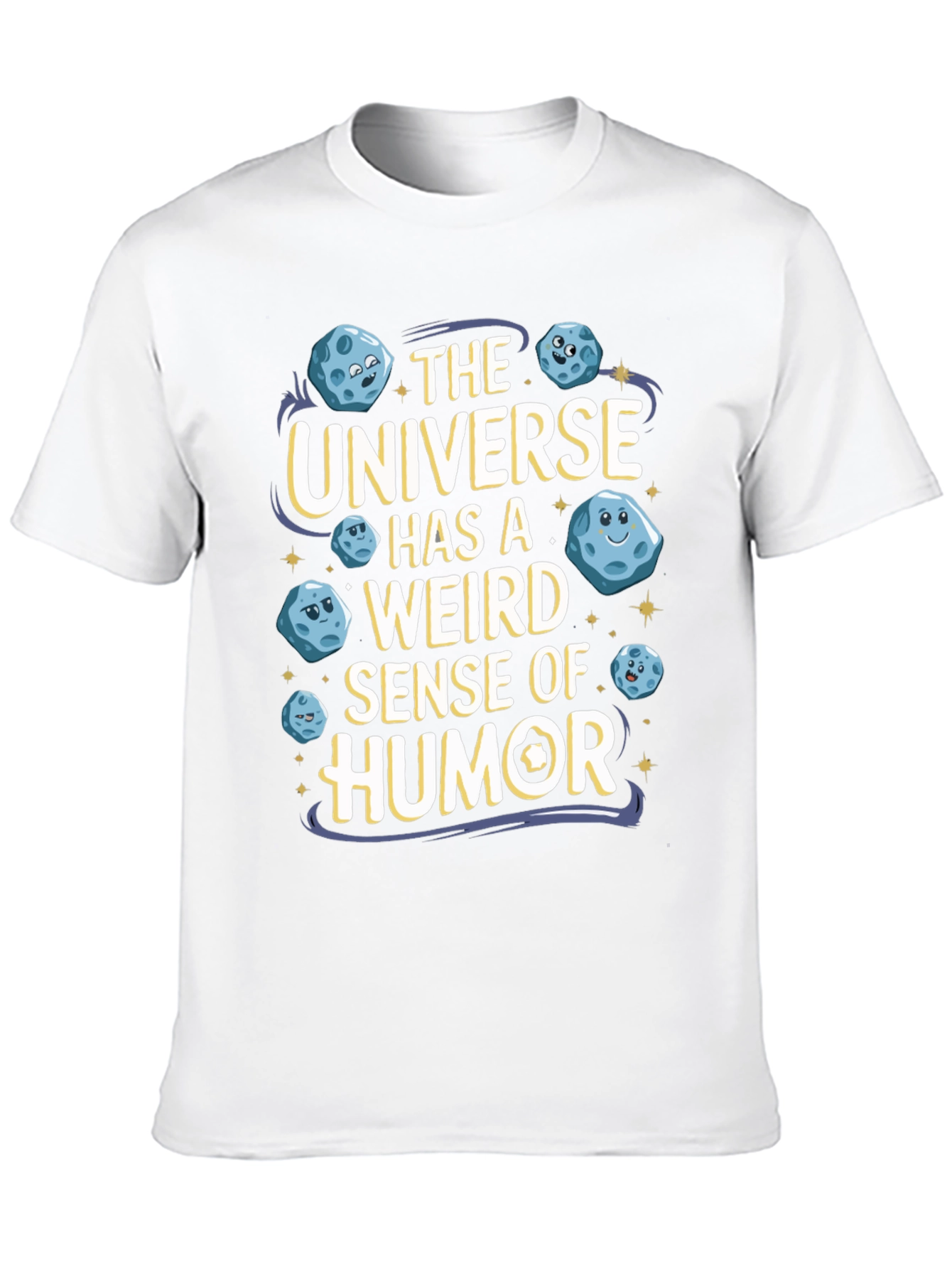 Black The Universe Humor T-Shirt Funny Graphic Tee view 10