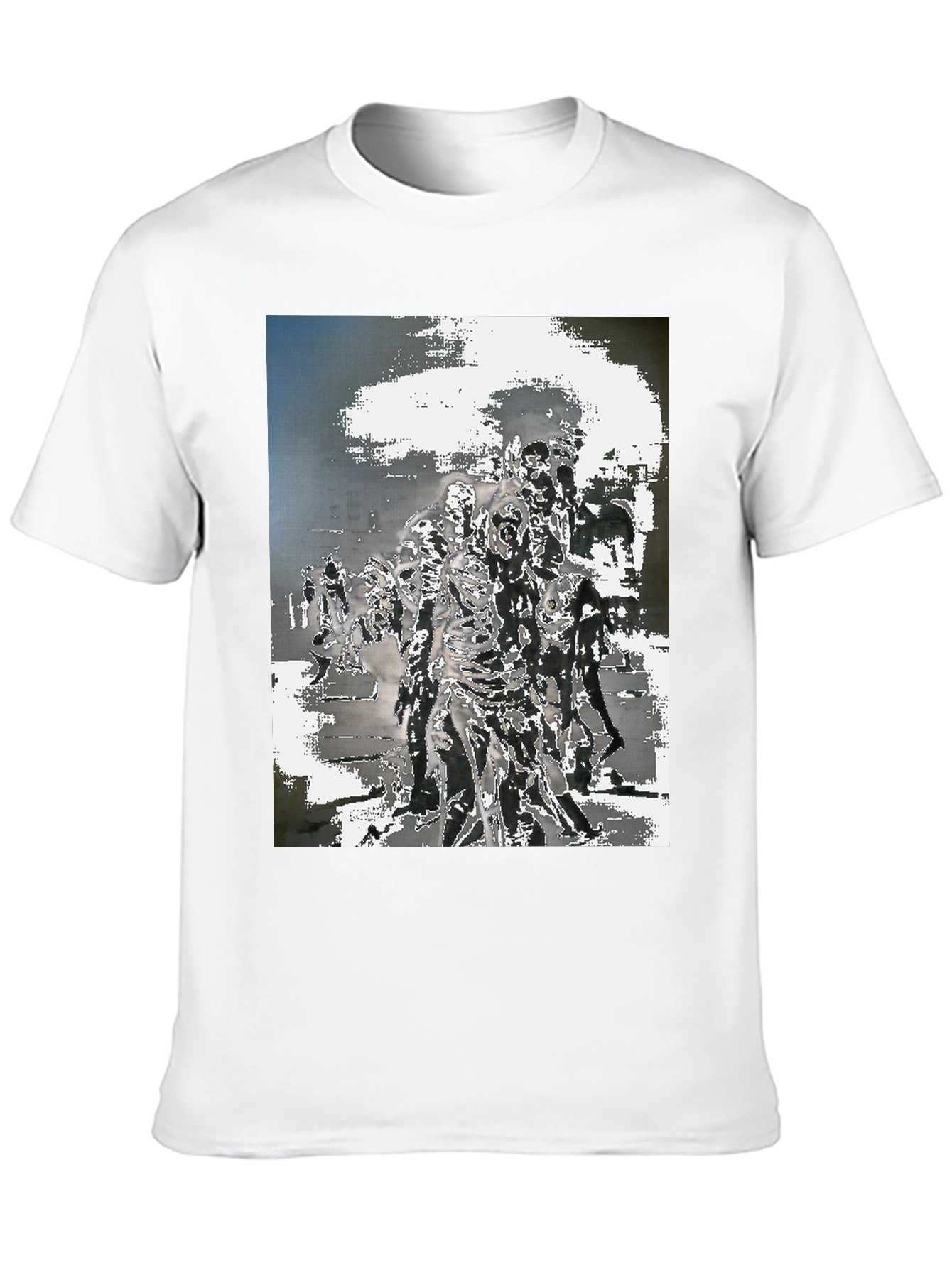 Black Zombie Horde Graphic Tee - Black Cotton T-Shirt view 10