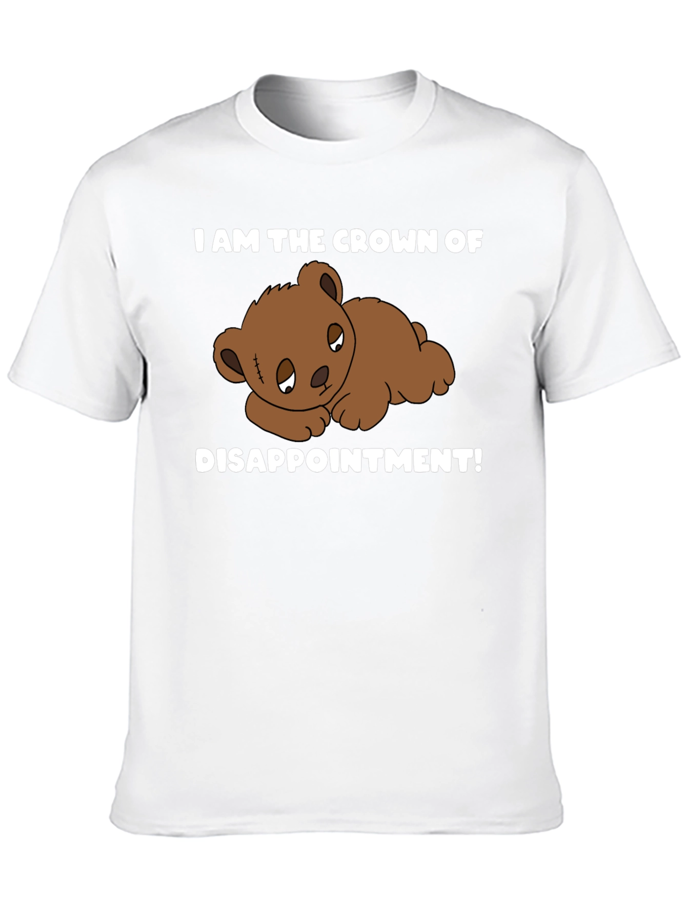 Black Crown of Disappointment T-Shirt - Sad Teddy Bear view 10