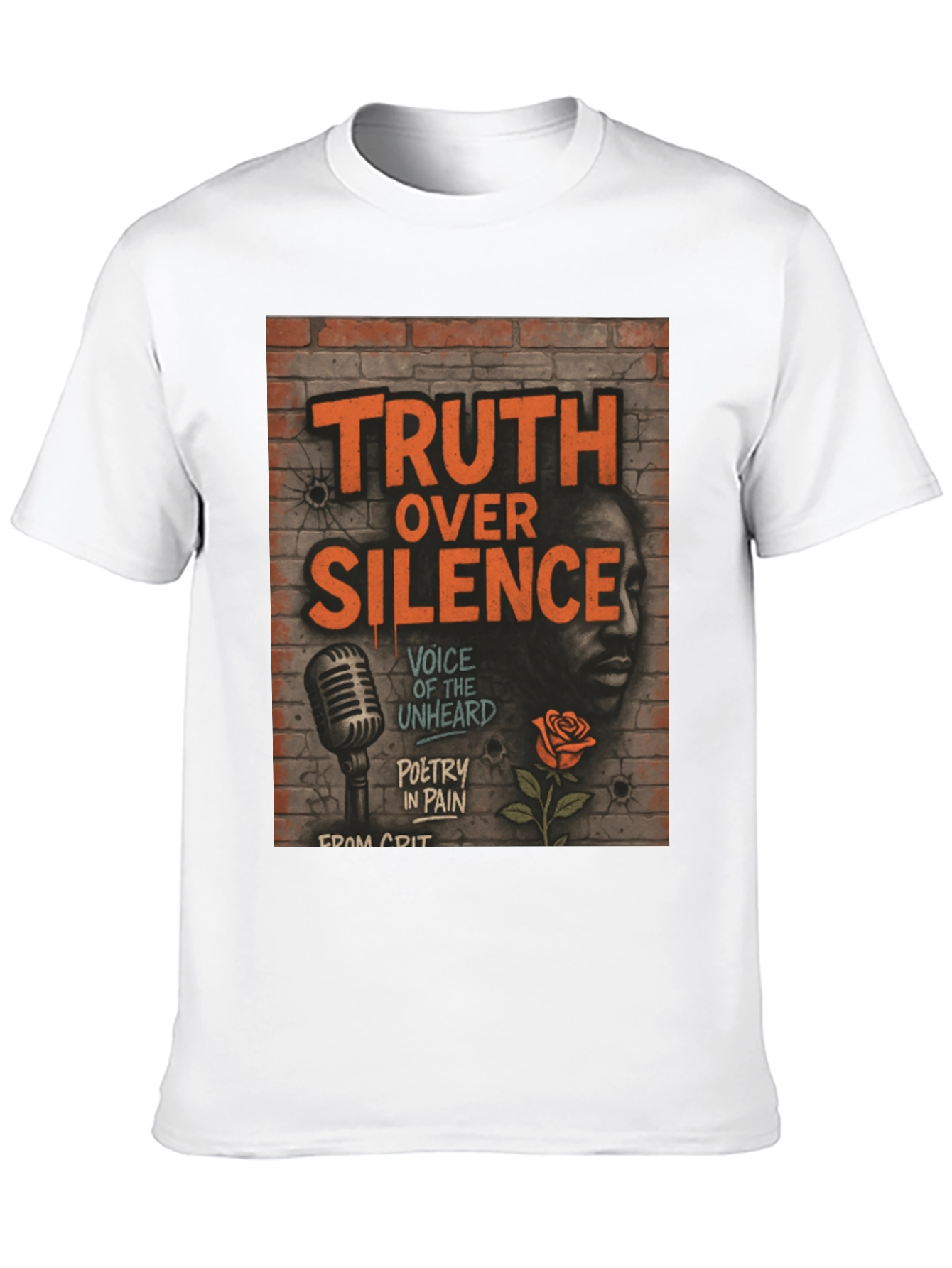 Black Truth Over Silence Graphic T-Shirt - Poetry in Pain view 10