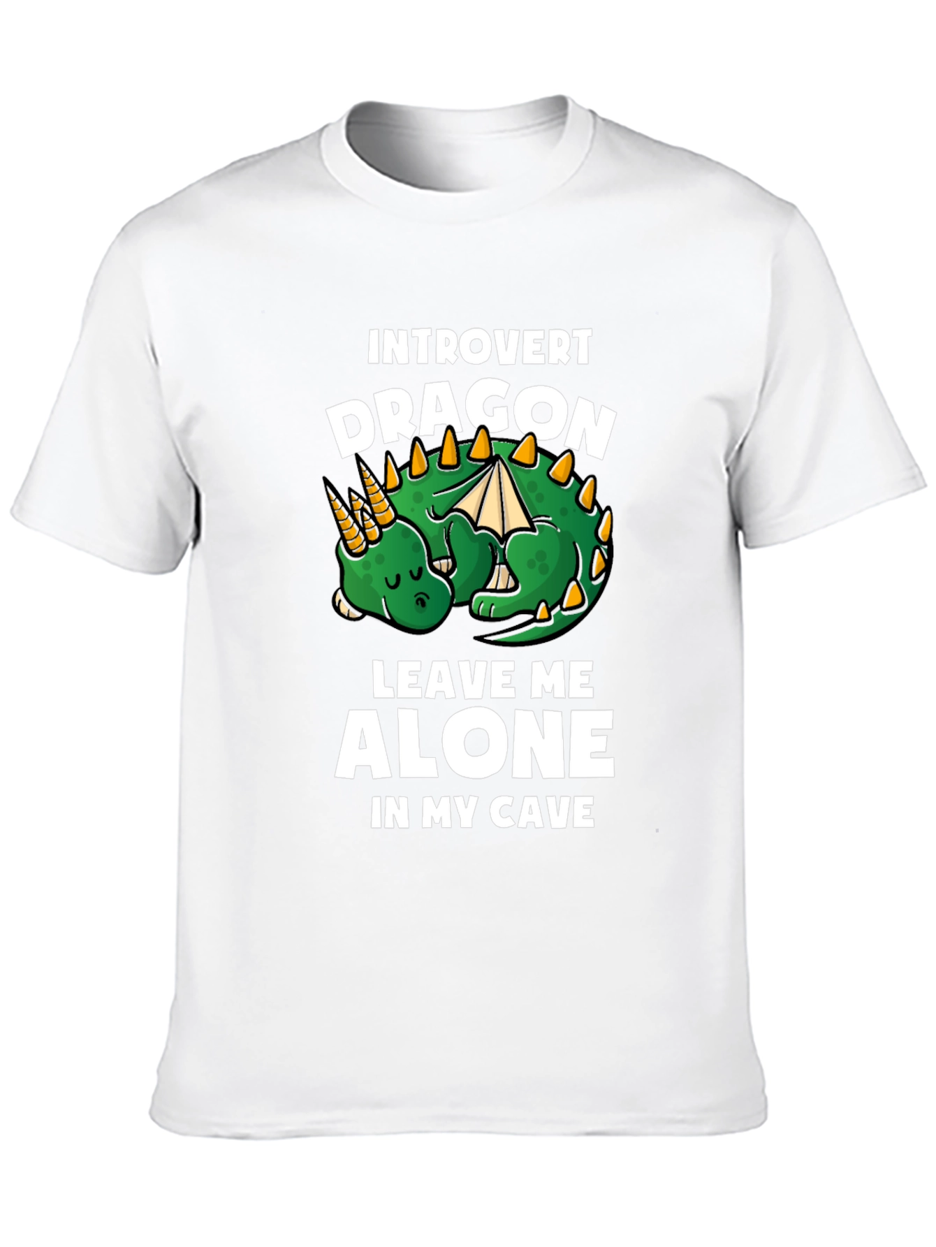 Black Introvert Dragon T-Shirt - Leave Me Alone view 10