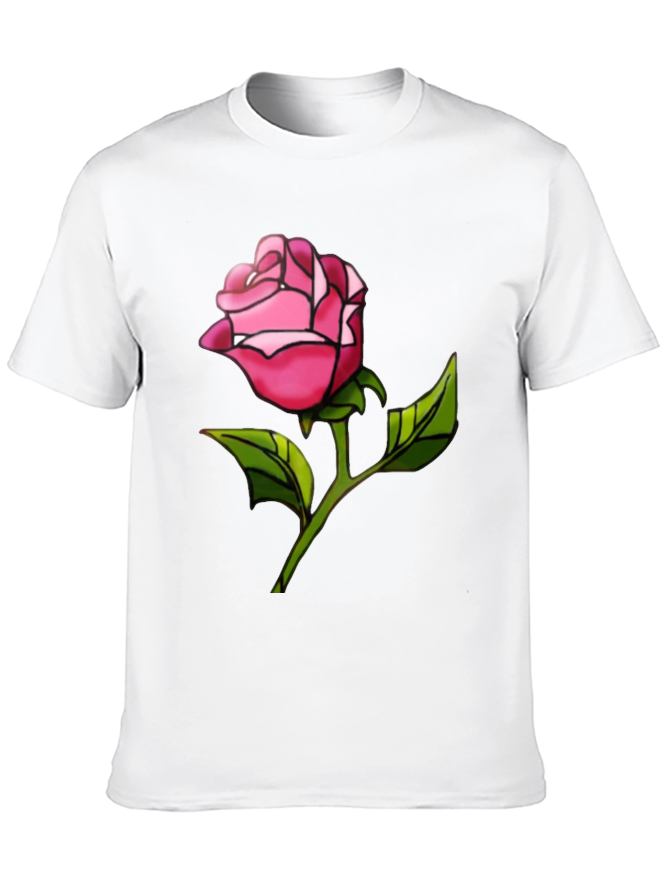 Black Rose Graphic Tee - Black Casual T-Shirt view 10