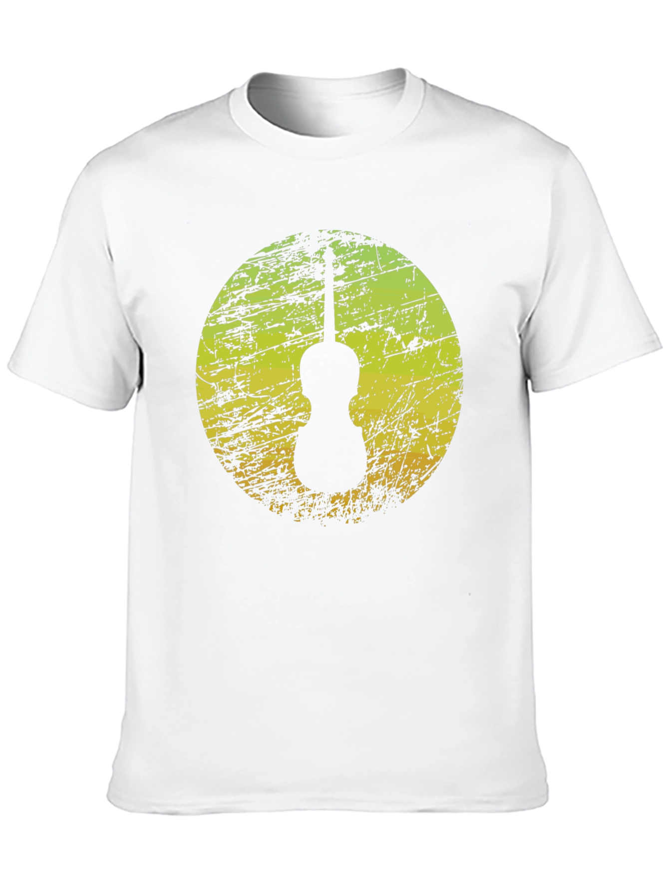 Black Grunge Guitar Silhouette T-Shirt view 10